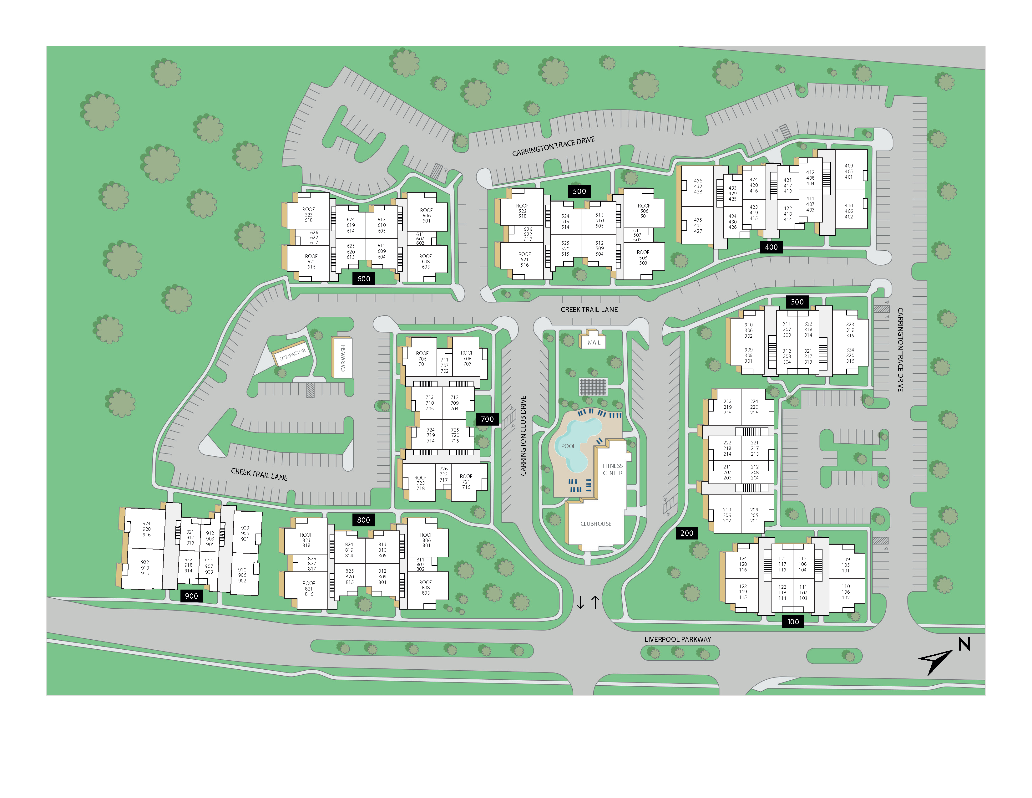 Property map of MAA Cornelius luxury apartments in Cornelius, NC