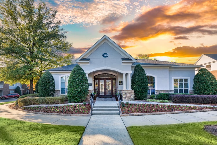 Leasing exterior at MAA Cornelius luxury apartment homes in Charlotte, NC