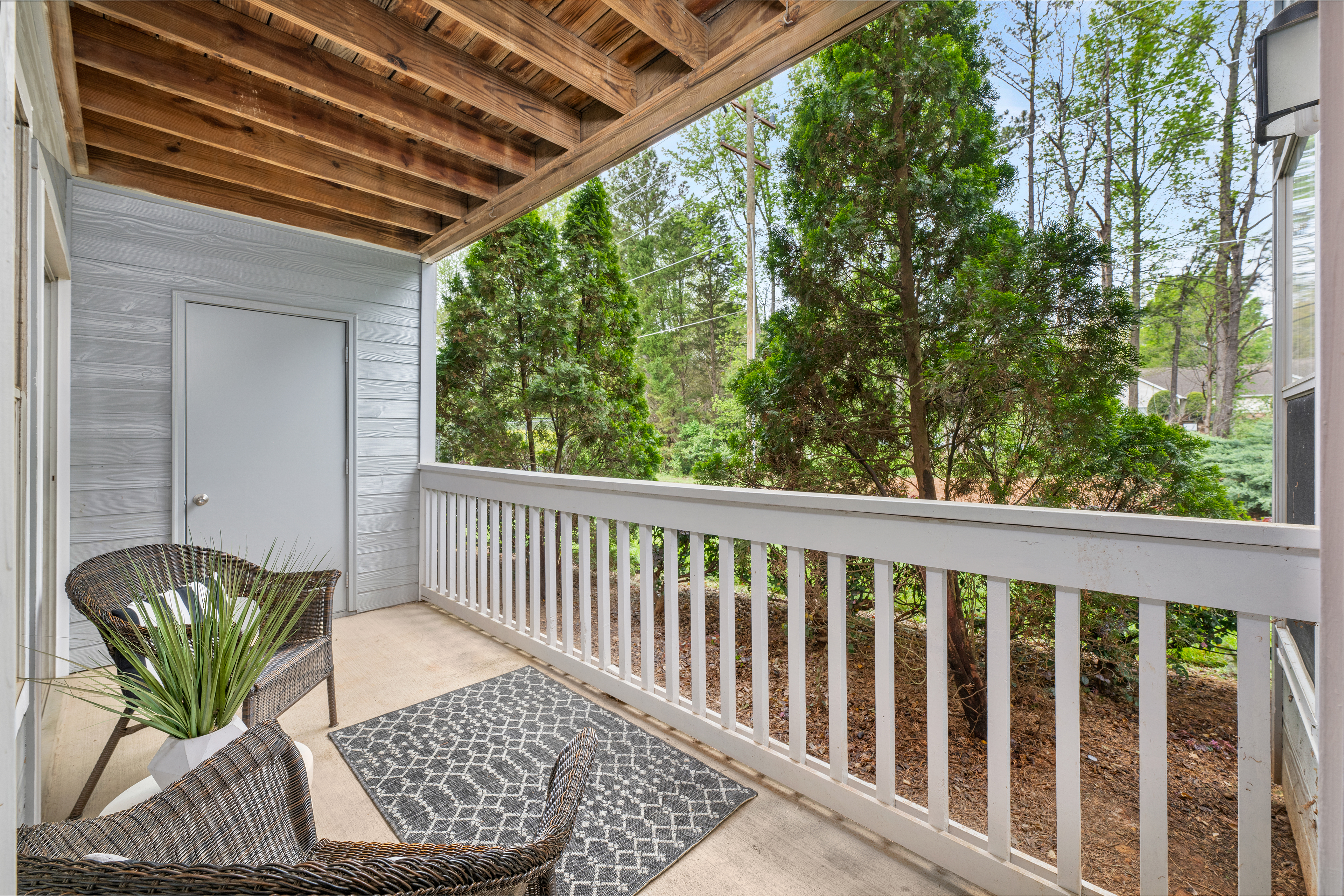 Balcony at MAA Fifty-One luxury apartment homes in Matthews, NC