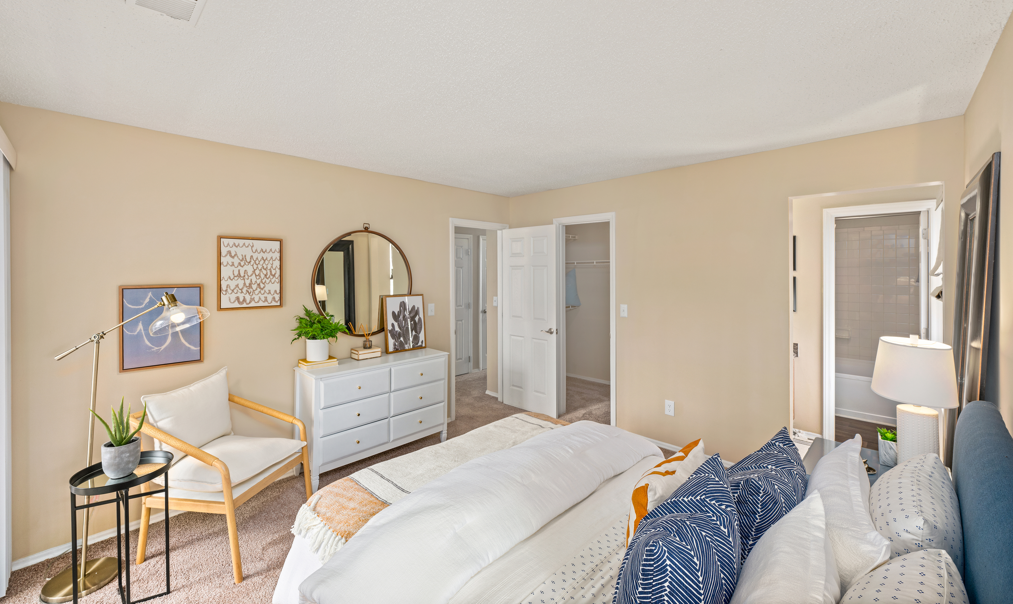 Bedroom at MAA Fifty-One luxury apartment homes in Charlotte, NC