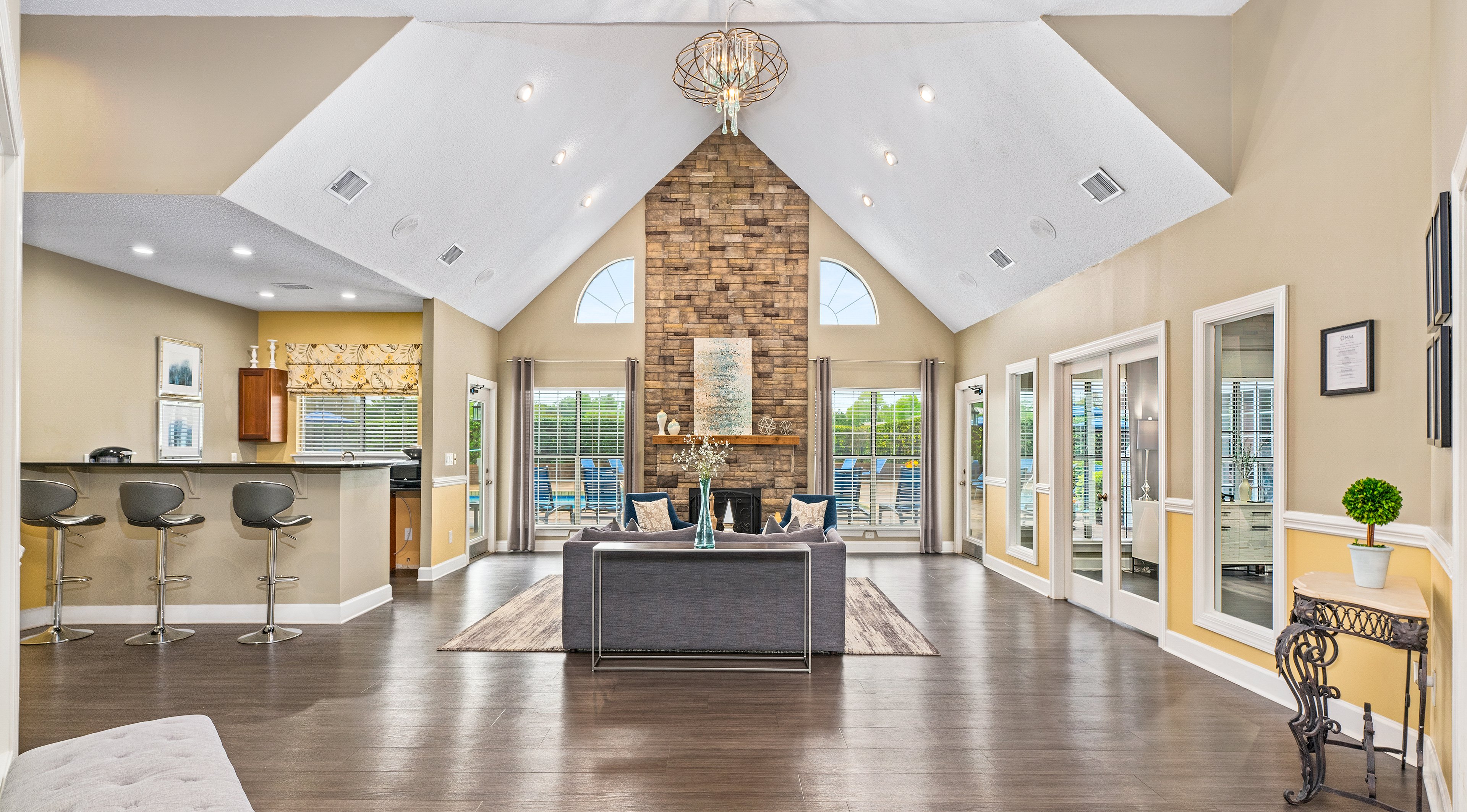 Clubhouse at MAA Fifty-One luxury apartment homes in Matthews, NC