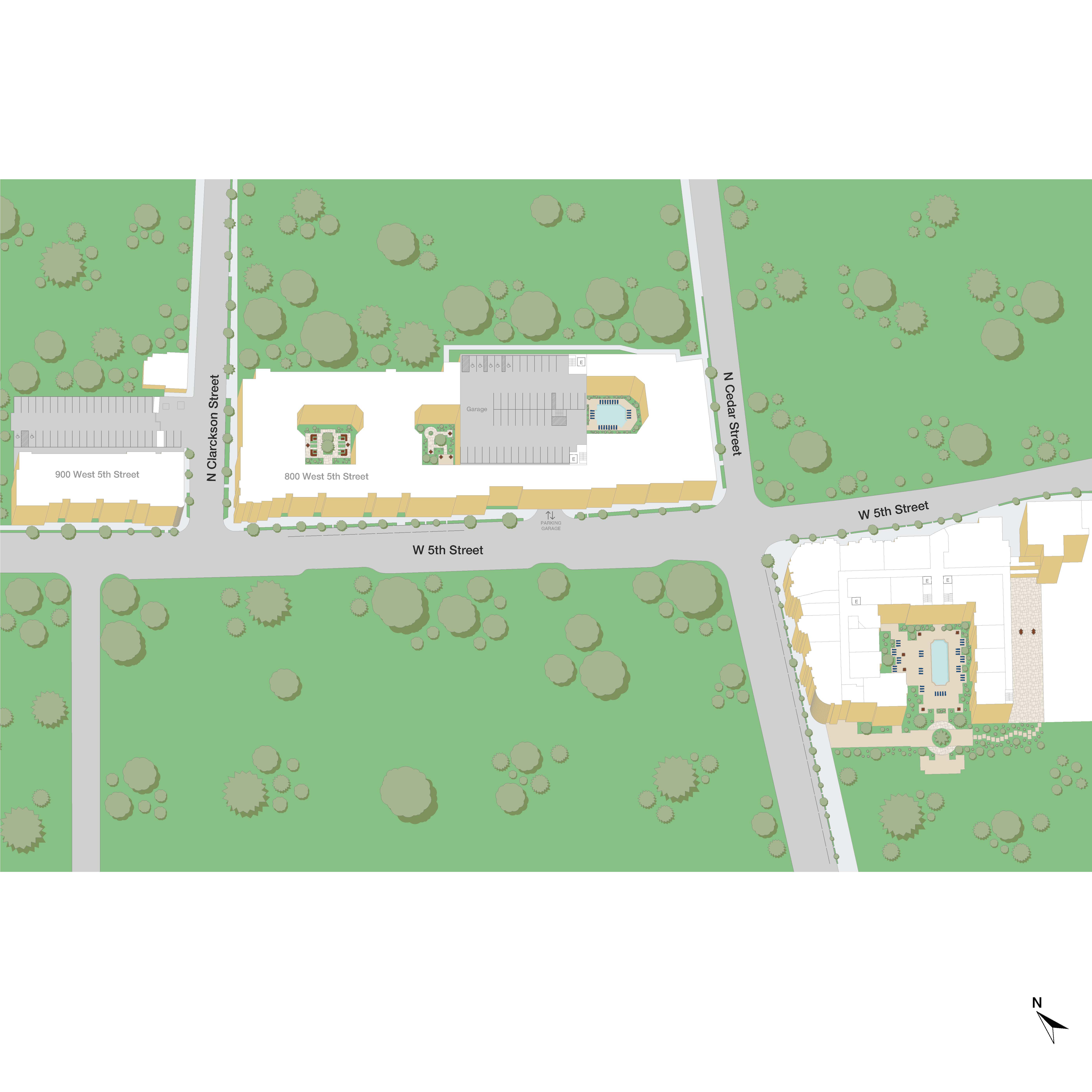 Property map of MAA Gateway luxury apartments in Charlotte, NC