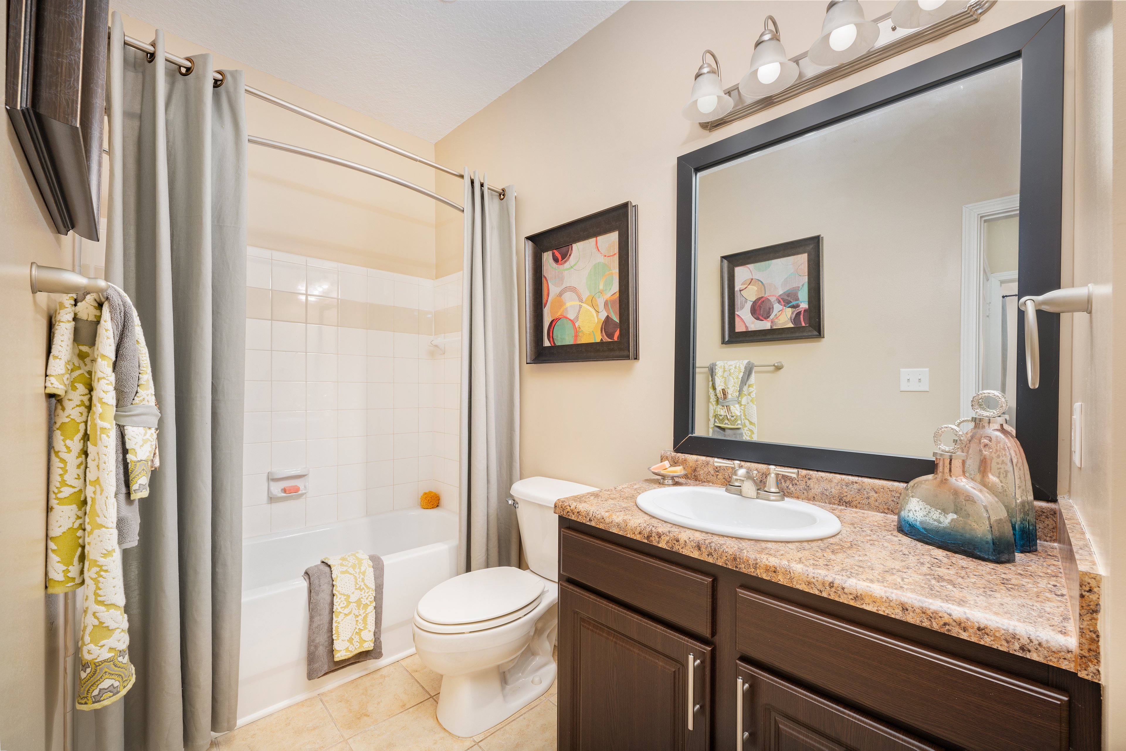 Bathroom at MAA Huntersville luxury apartment homes in Charlotte, NC