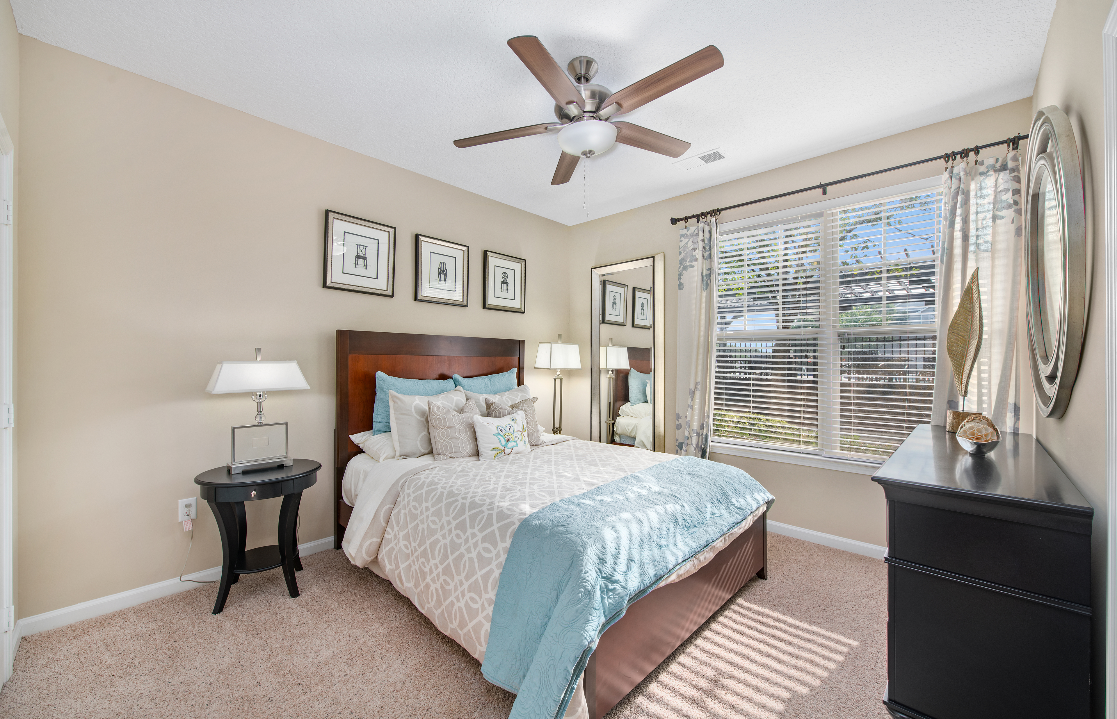 Bedroom at MAA Huntersville luxury apartment homes in Charlotte, NC