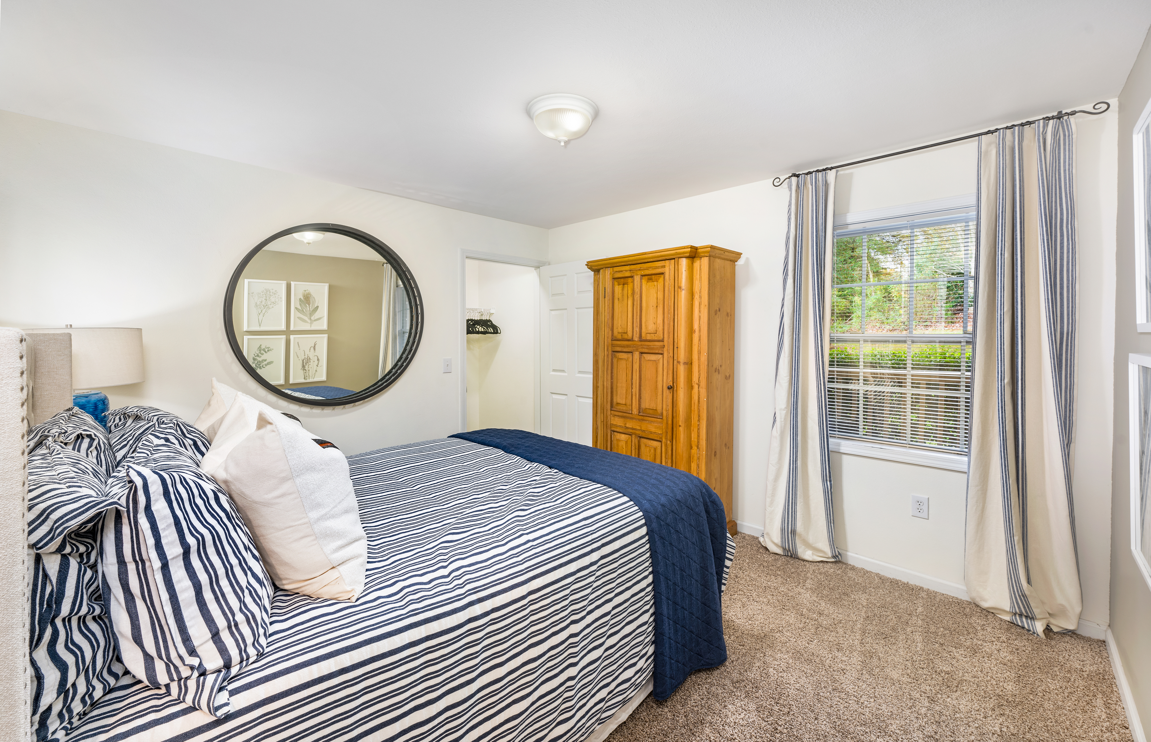 Bedroom at MAA Legacy Park luxury apartment homes in Charlotte, NC
