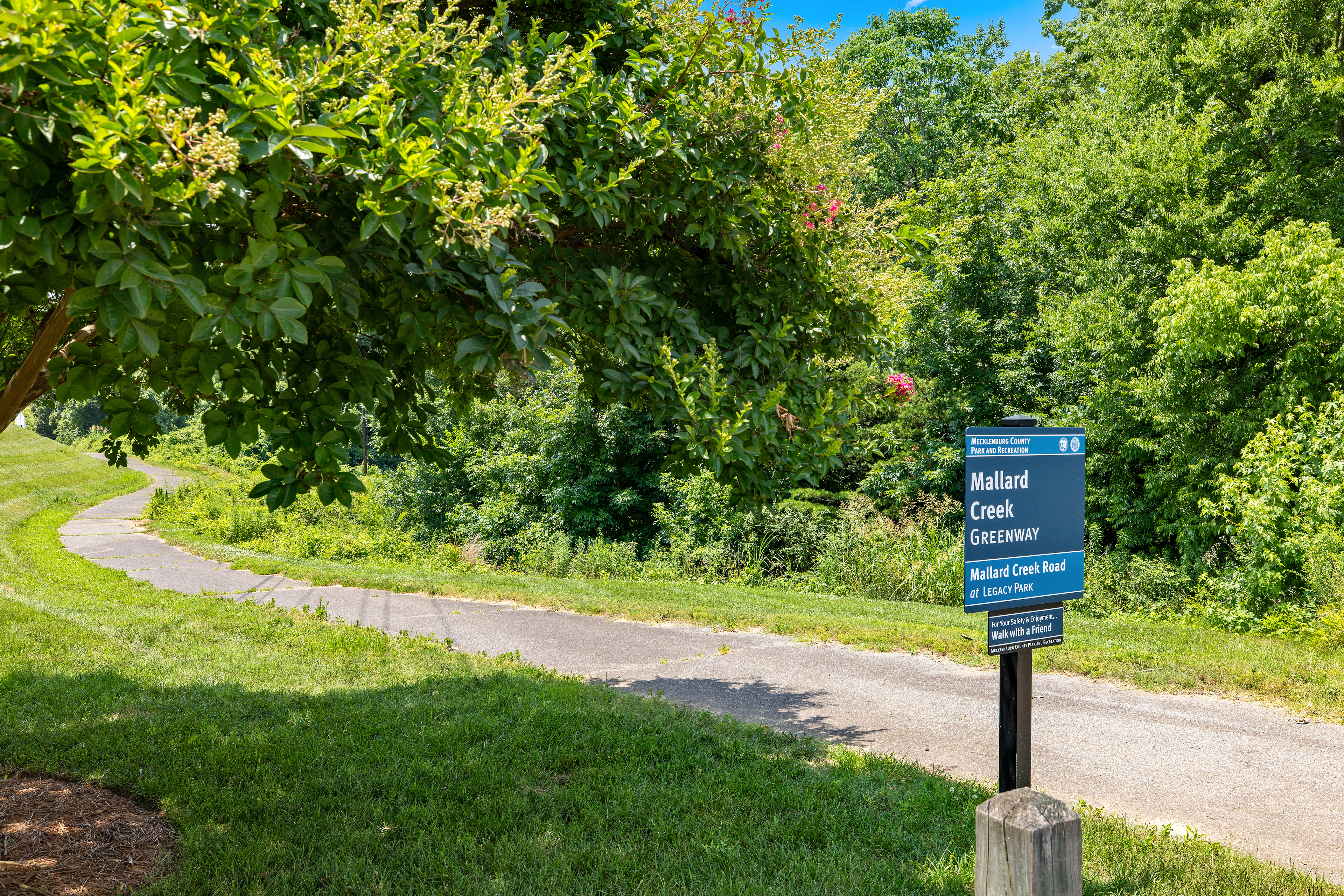 Walking path-  at MAA Legacy Park luxury apartment homes in Charlotte, NC