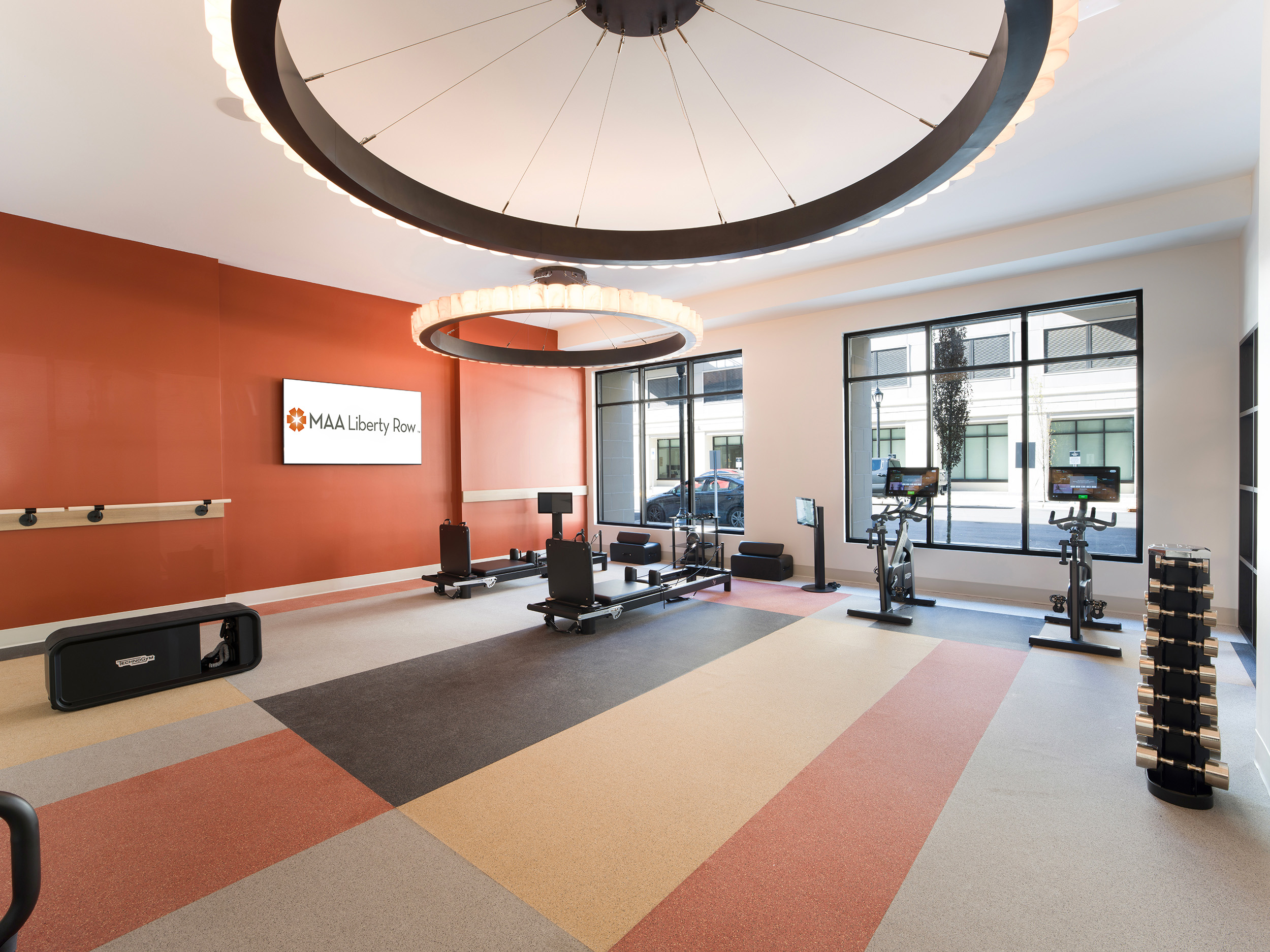 Fitness center at MAA Liberty Row luxury apartment homes in Charlotte, NC