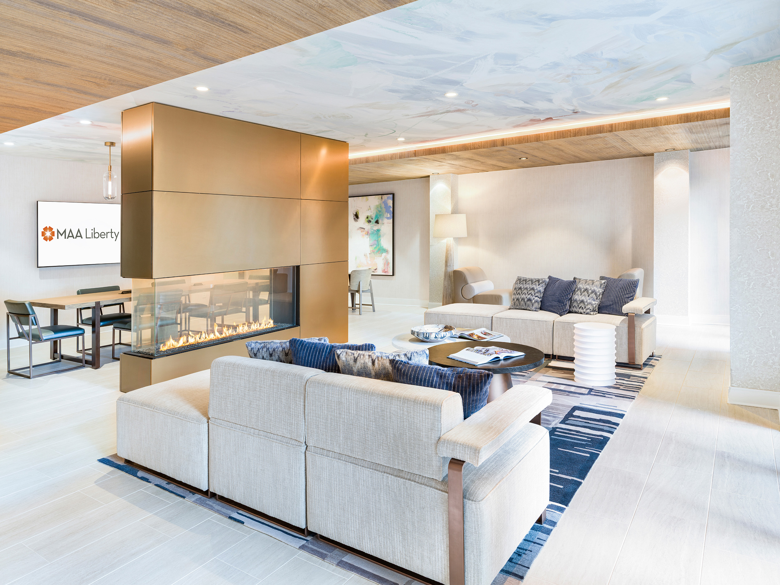 Clubhouse at MAA Liberty Row luxury apartment homes in Charlotte, NC