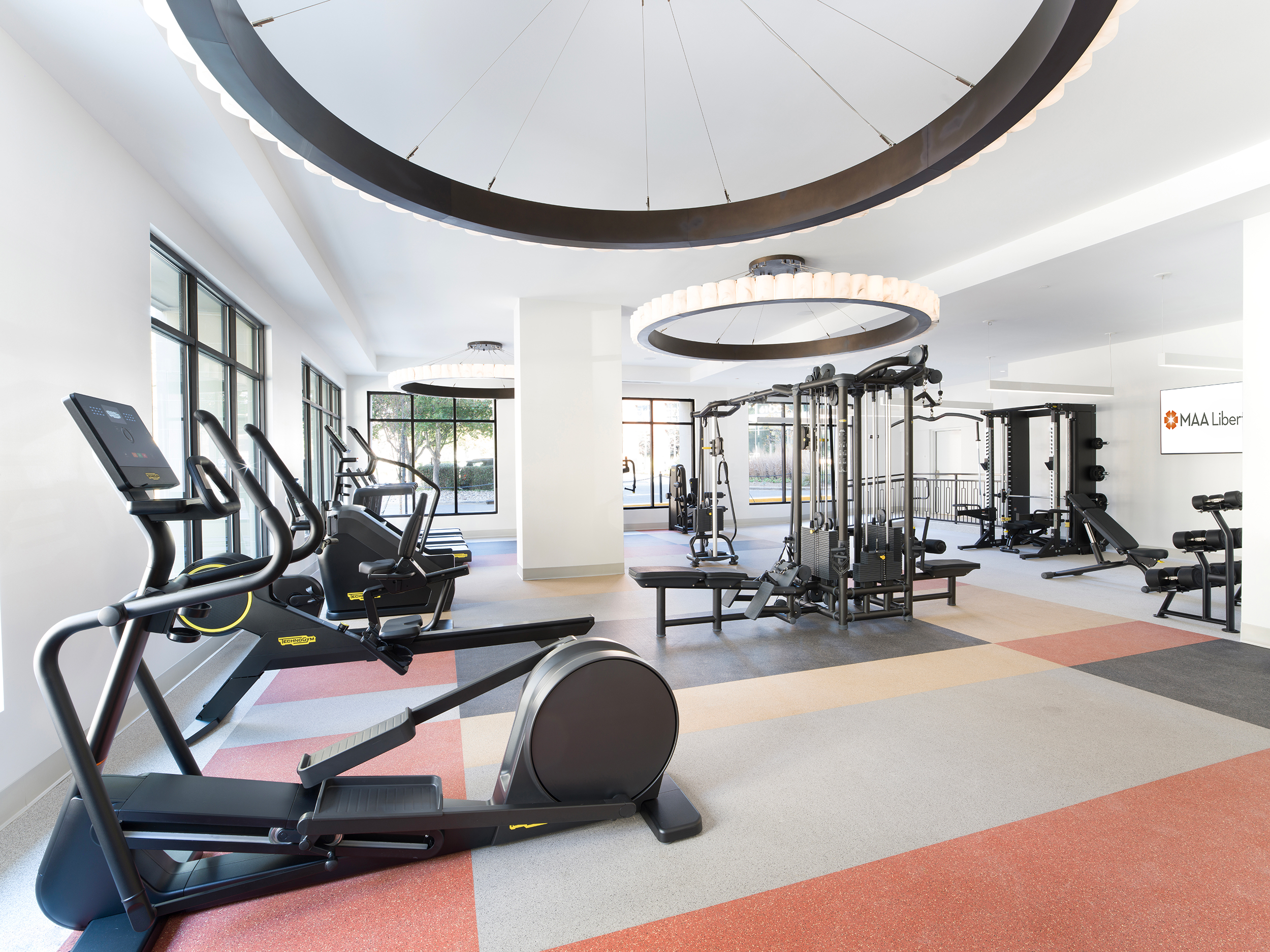 Fitness center at MAA Liberty Row luxury apartment homes in Charlotte, NC