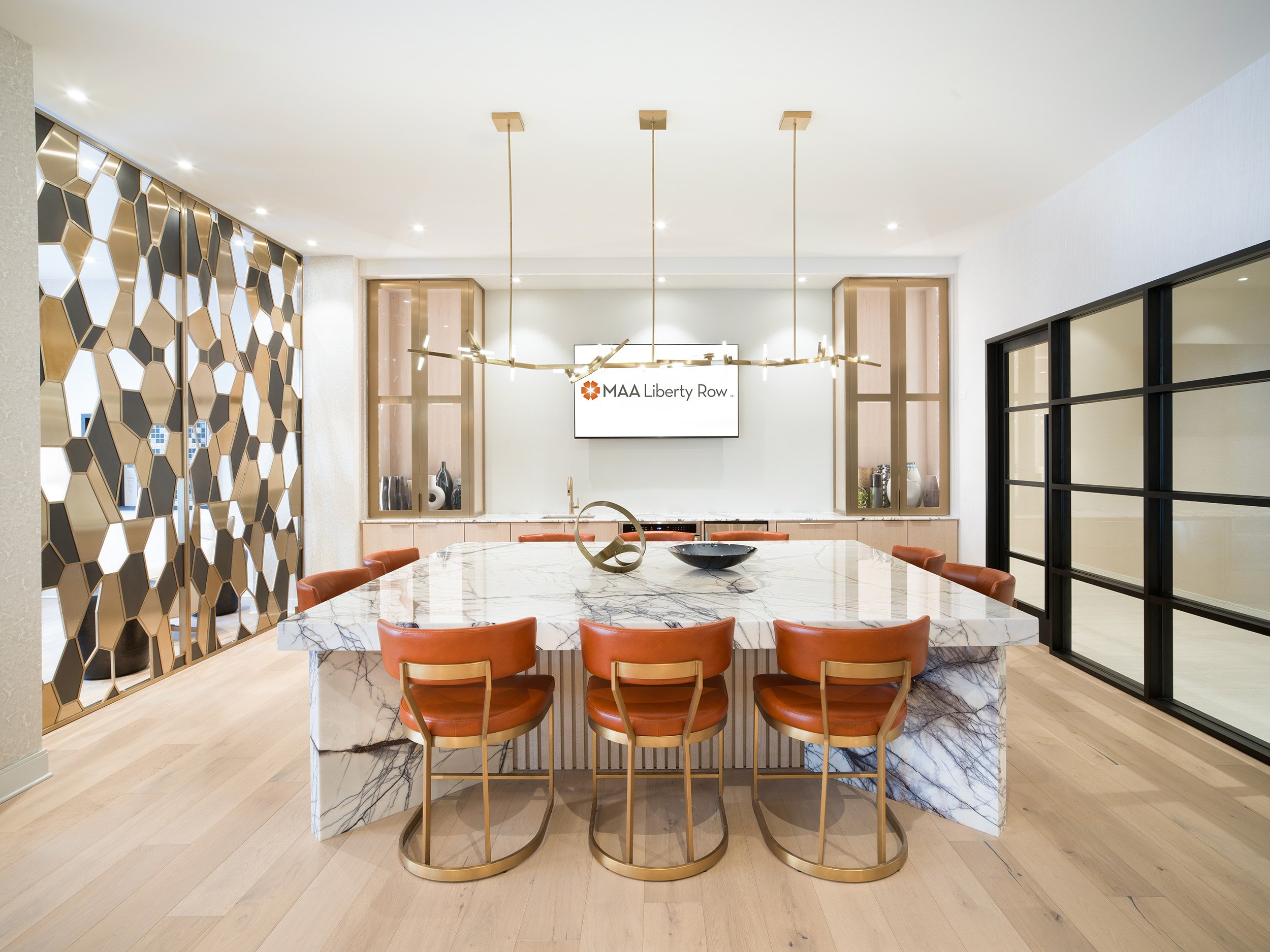 Clubhouse at MAA Liberty Row luxury apartment homes in Charlotte, NC
