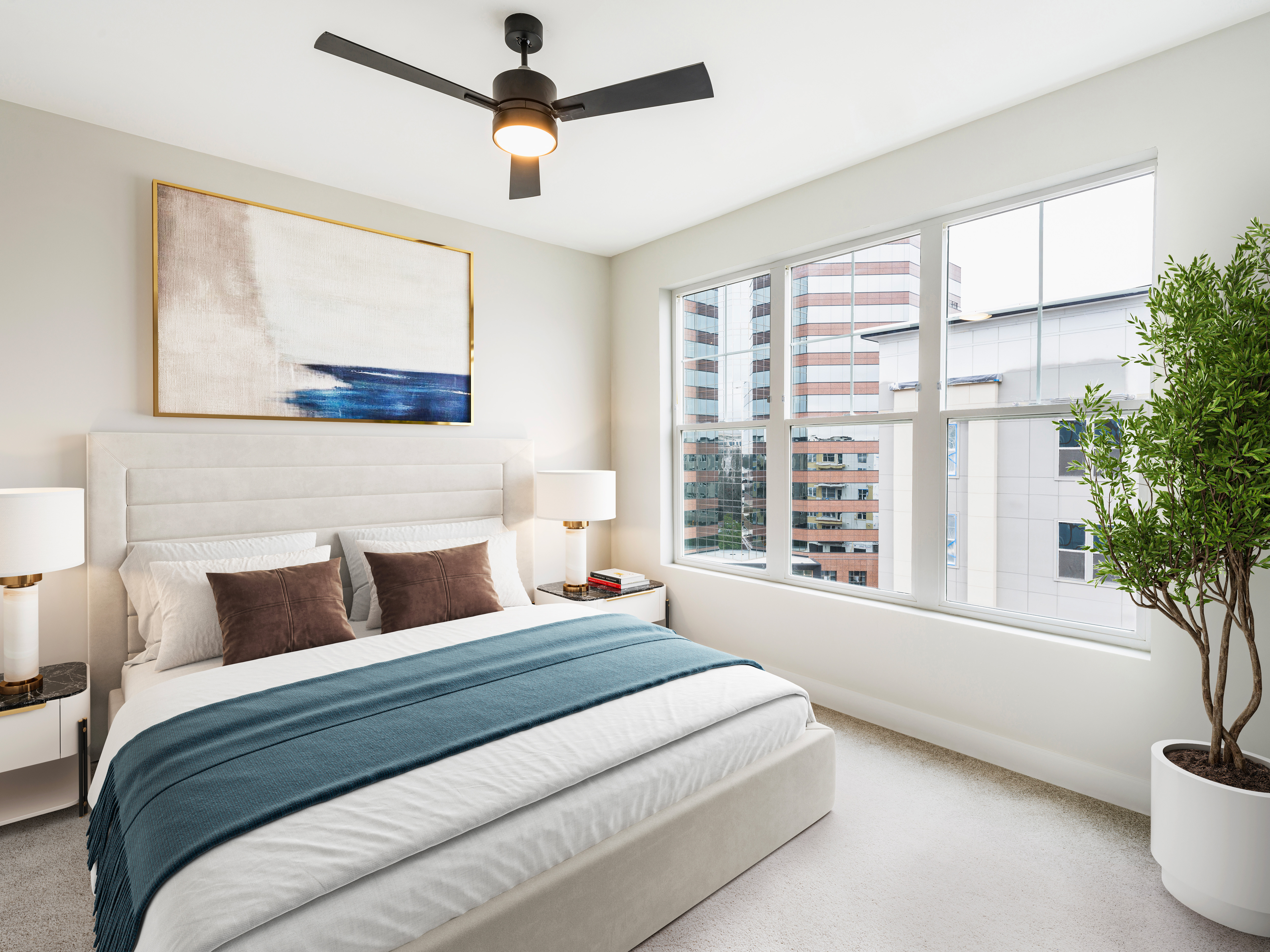 Bedroom at MAA Liberty Row luxury apartment homes in Charlotte, NC
