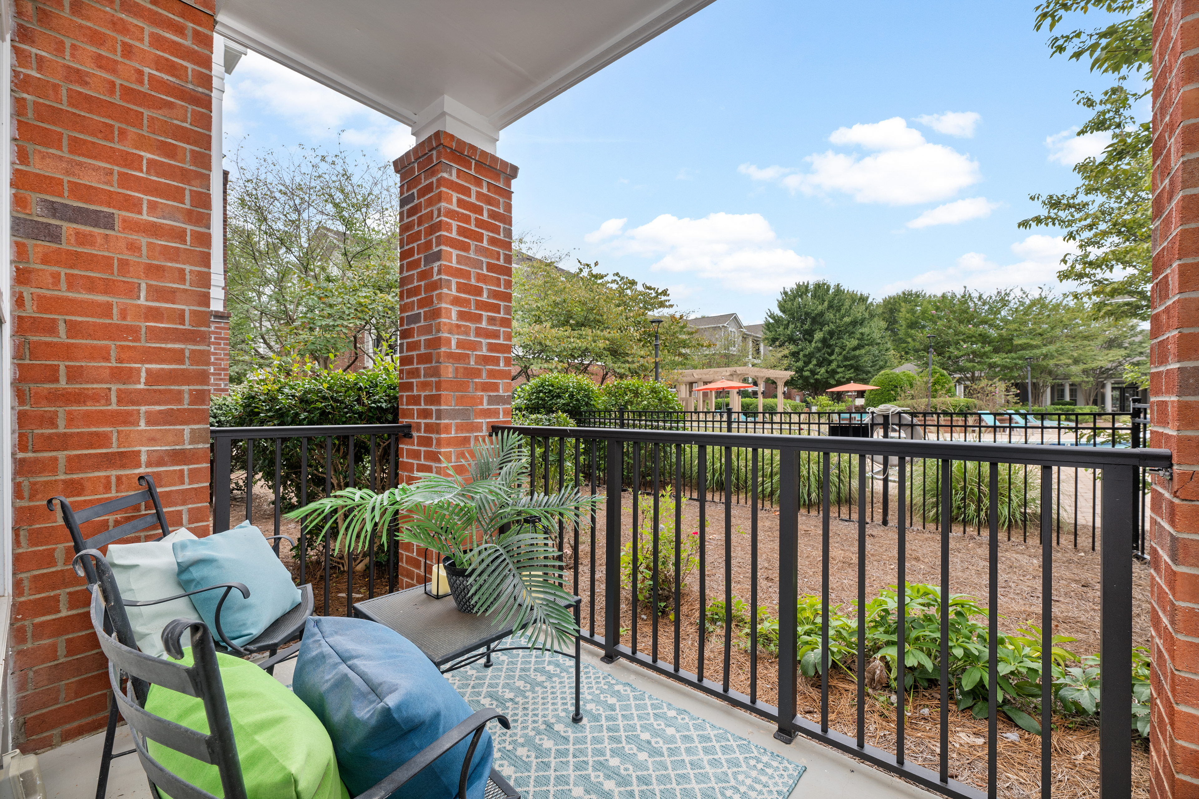 Balcony at MAA Matthews Commons luxury apartment homes in Matthews, NC
