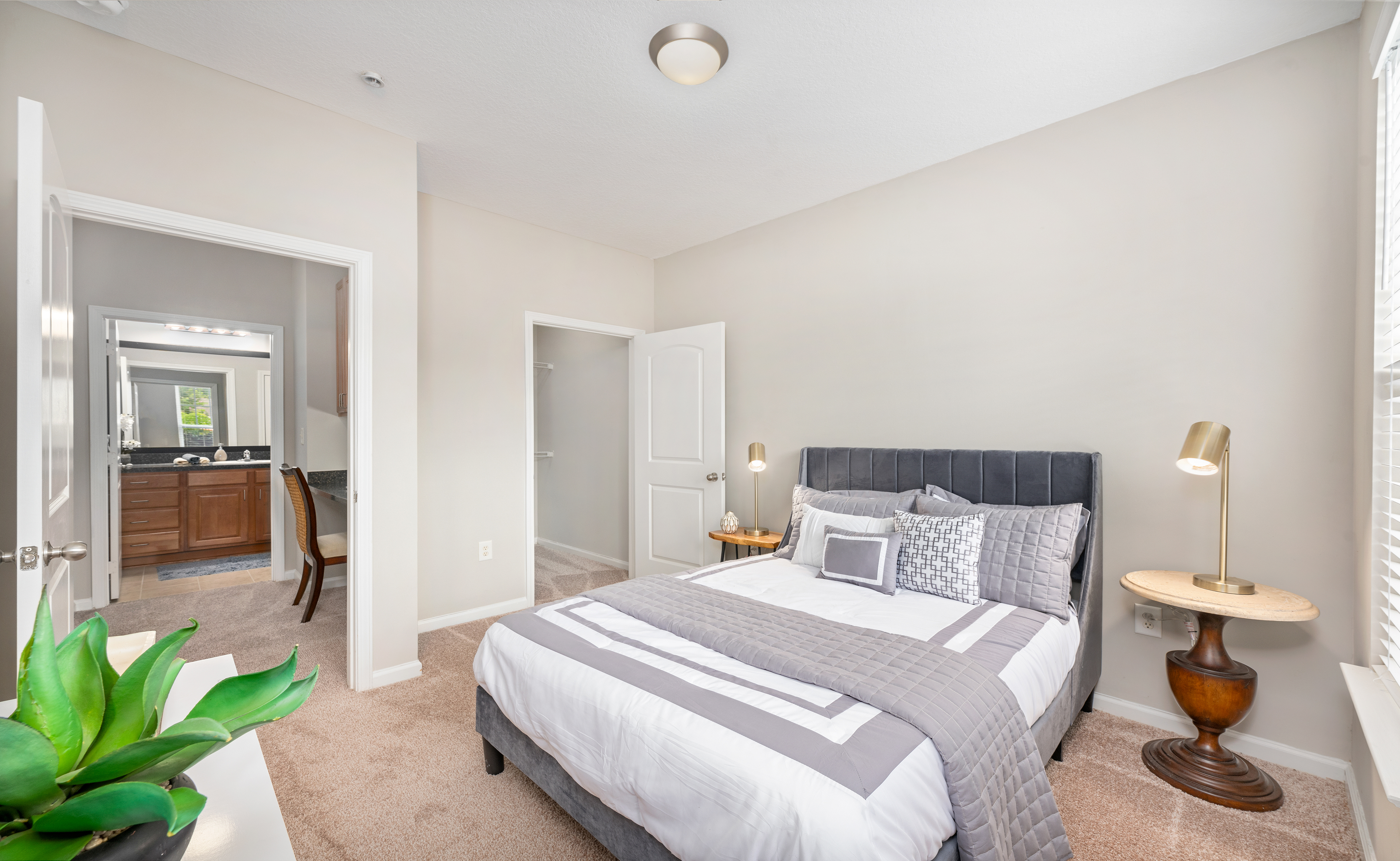 Bedroom at MAA Matthews Commons luxury apartment homes in Matthews, NC