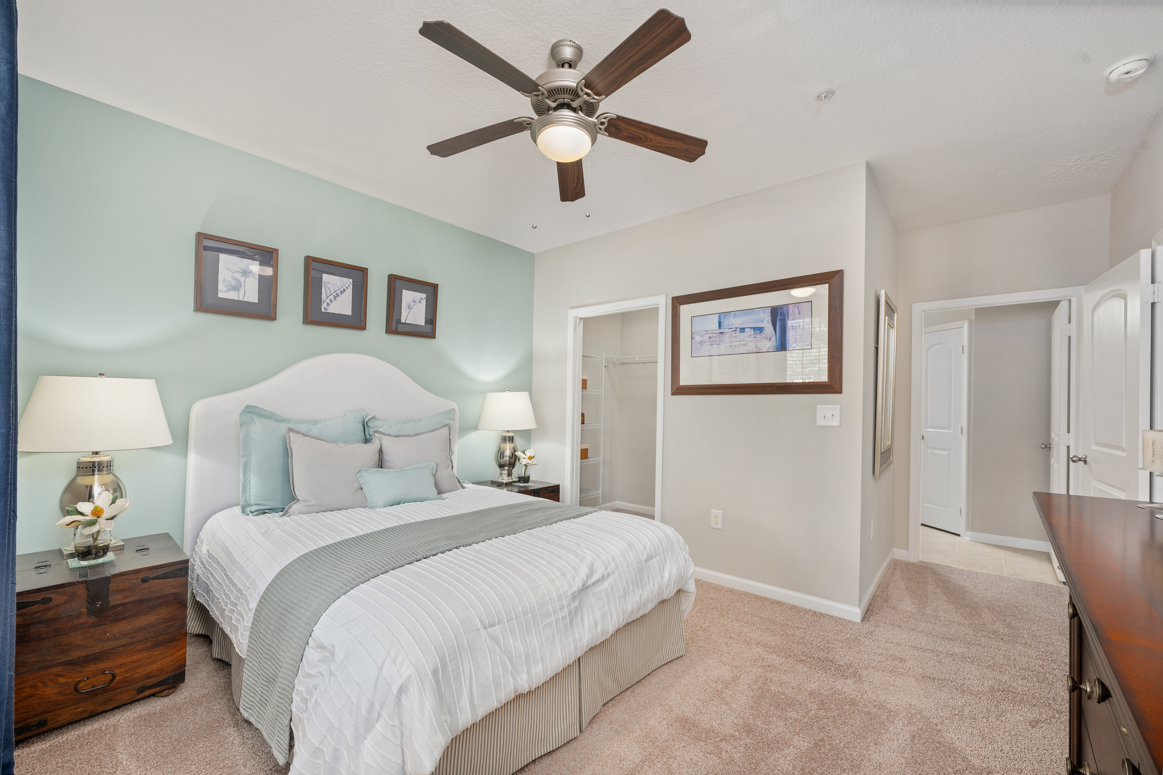Bedroom at MAA Matthews Commons luxury apartment homes in Matthews, NC
