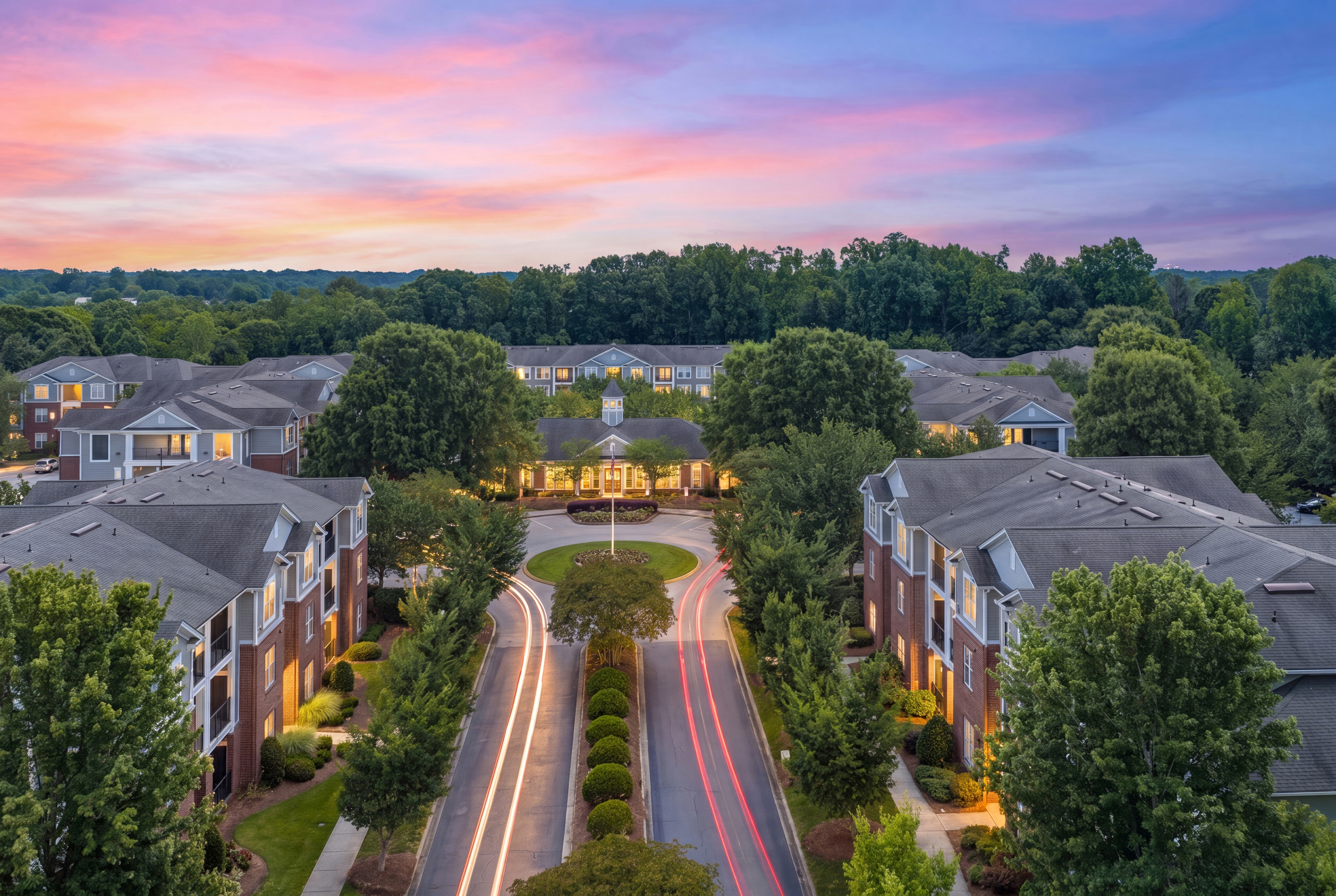 Aerial at MAA Fifty-One luxury apartment homes in Charlotte, NC