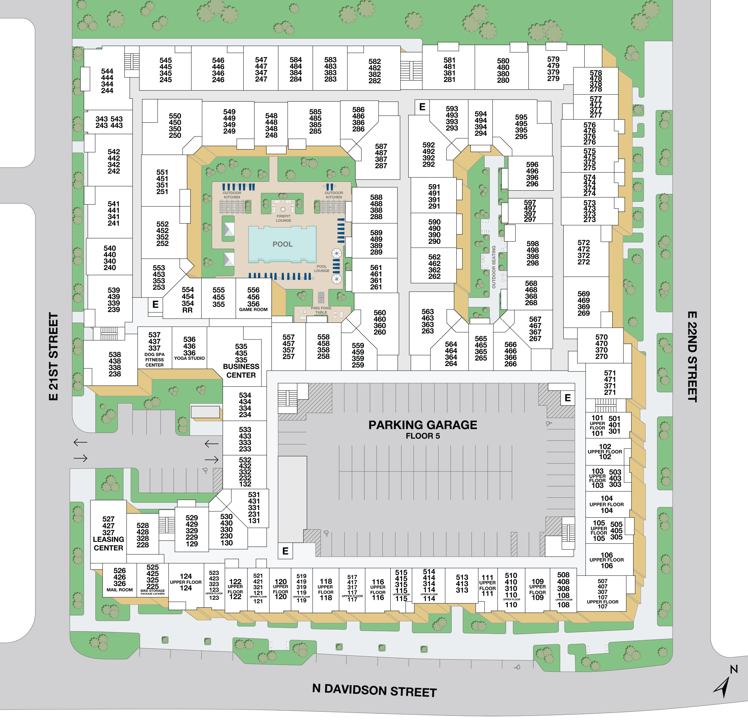 Property Map of MAA Optimist Park luxury apartments in Charlotte, NC