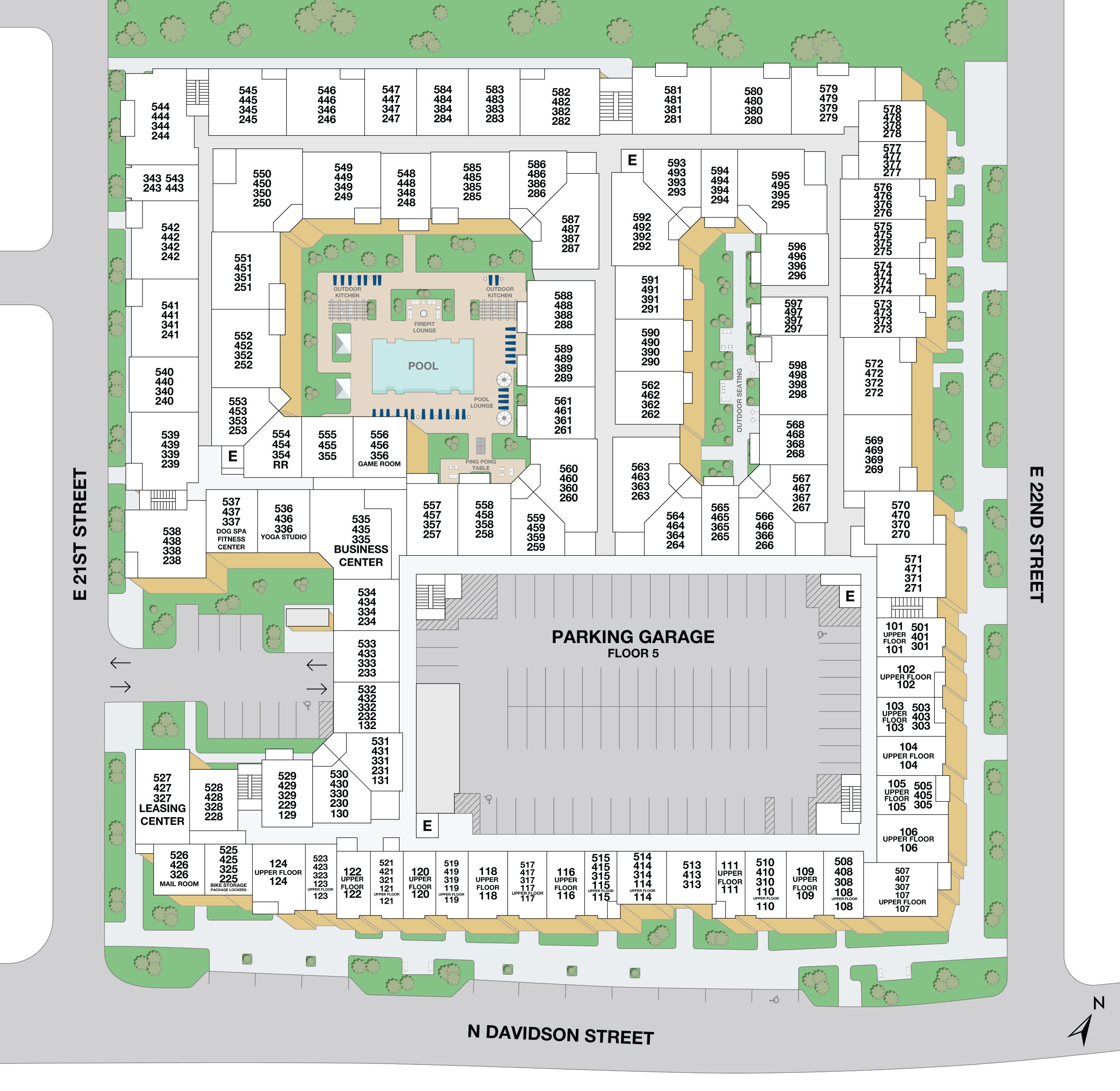 Property Map of MAA Optimist Park luxury apartments in Charlotte, NC