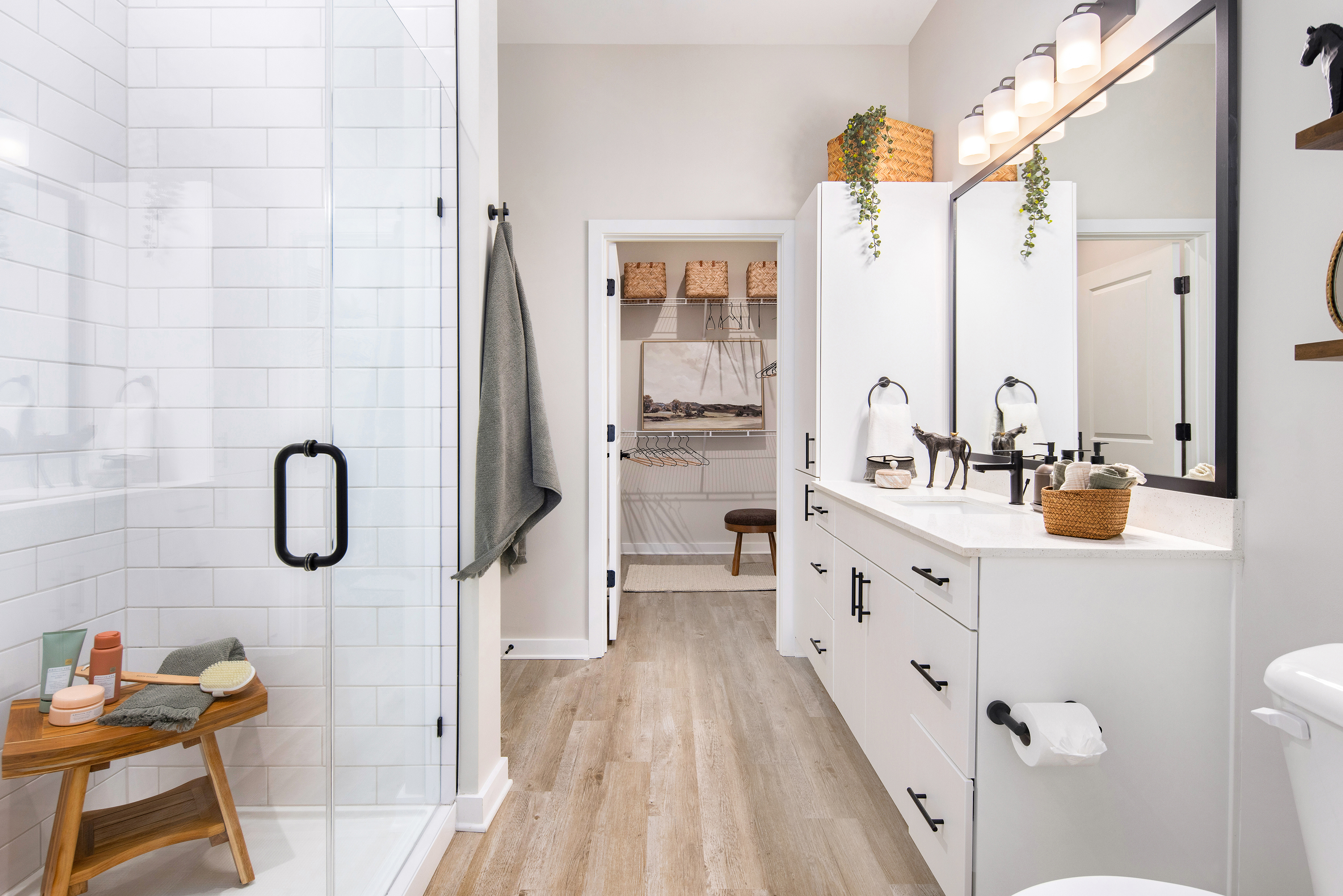 Bathroom at MAA Plaza Midwood luxury apartment homes in Charlotte, NC
