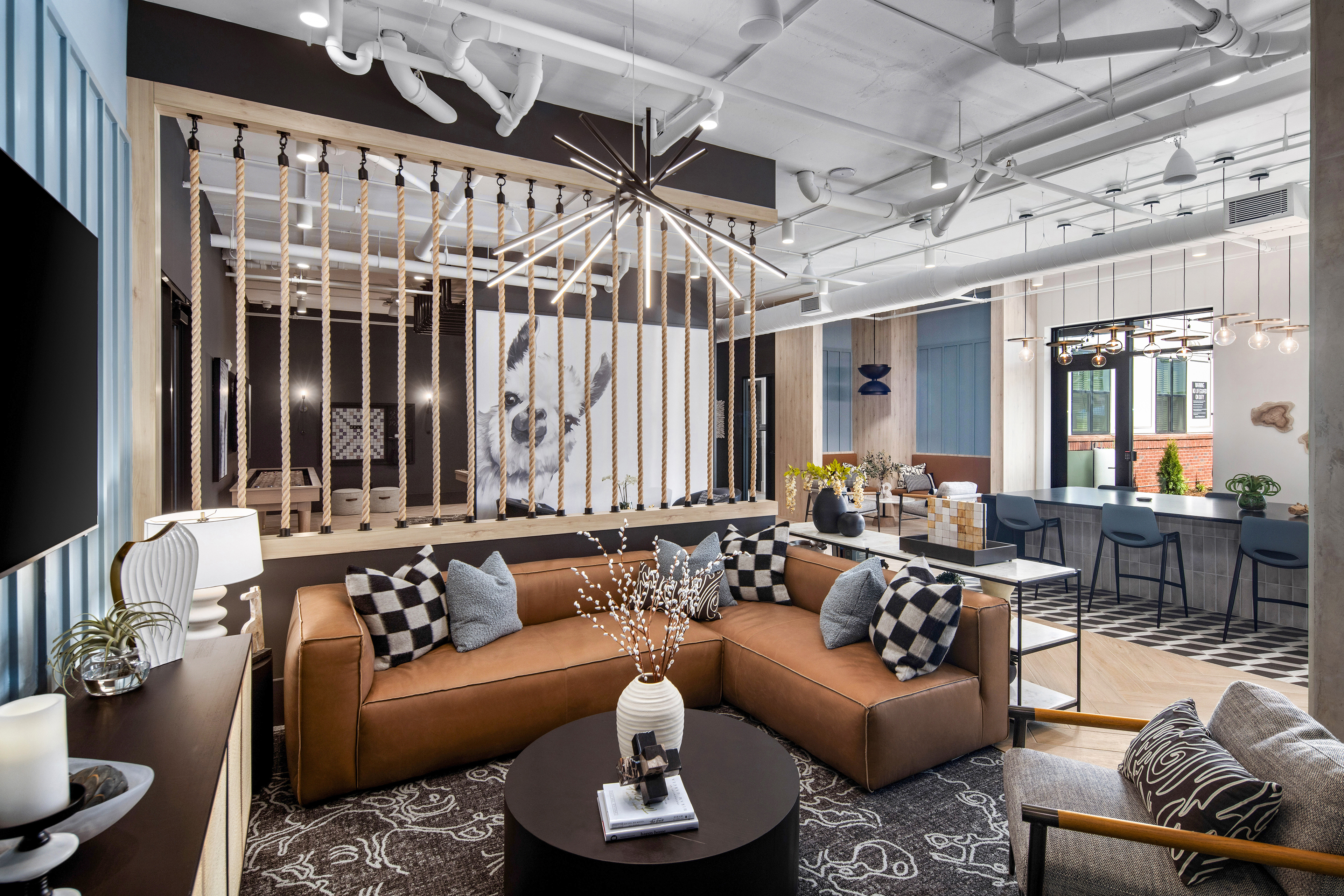 Clubhouse at MAA Plaza Midwood luxury apartment homes in Charlotte, NC