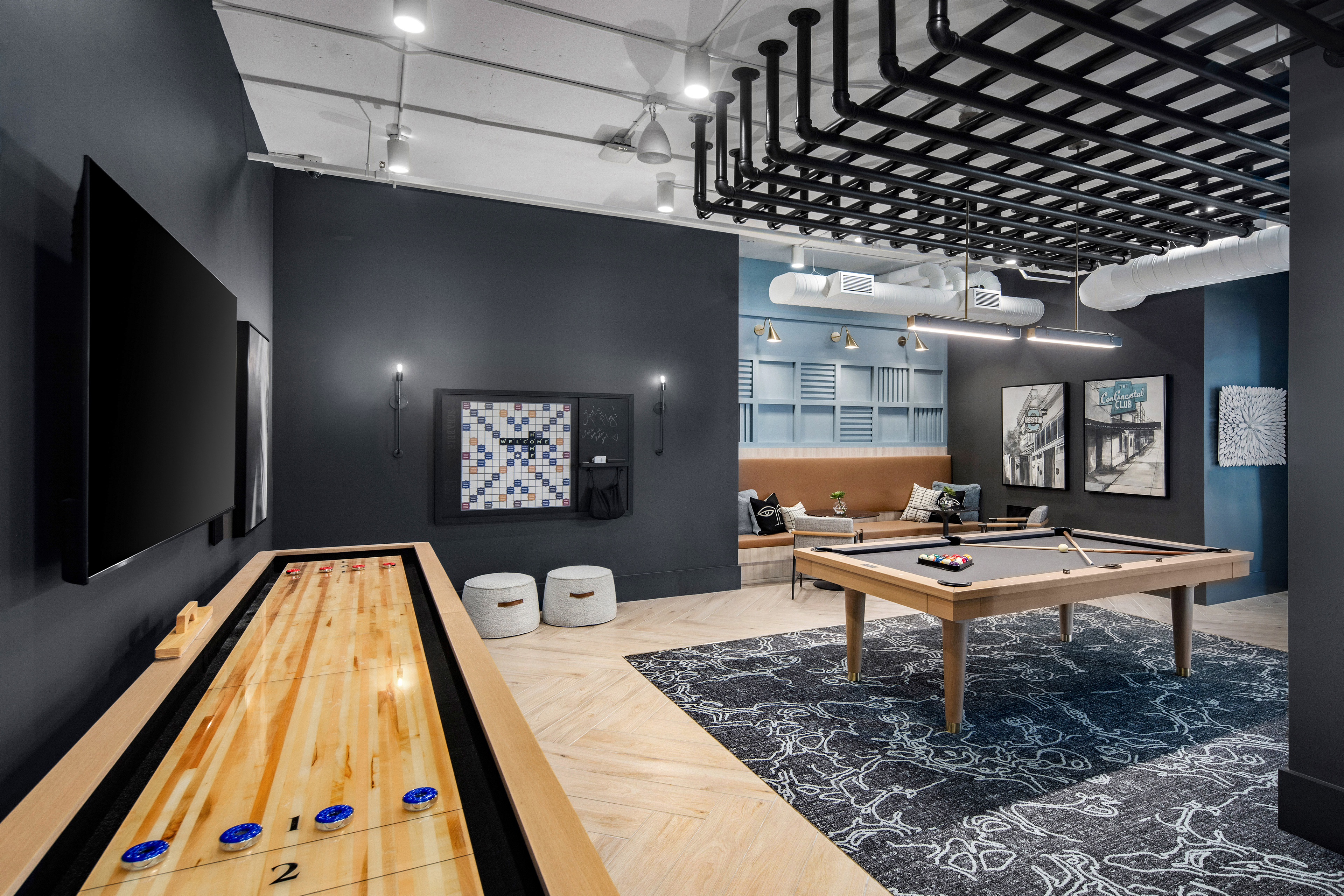 Clubhouse at MAA Plaza Midwood luxury apartment homes in Charlotte, NC