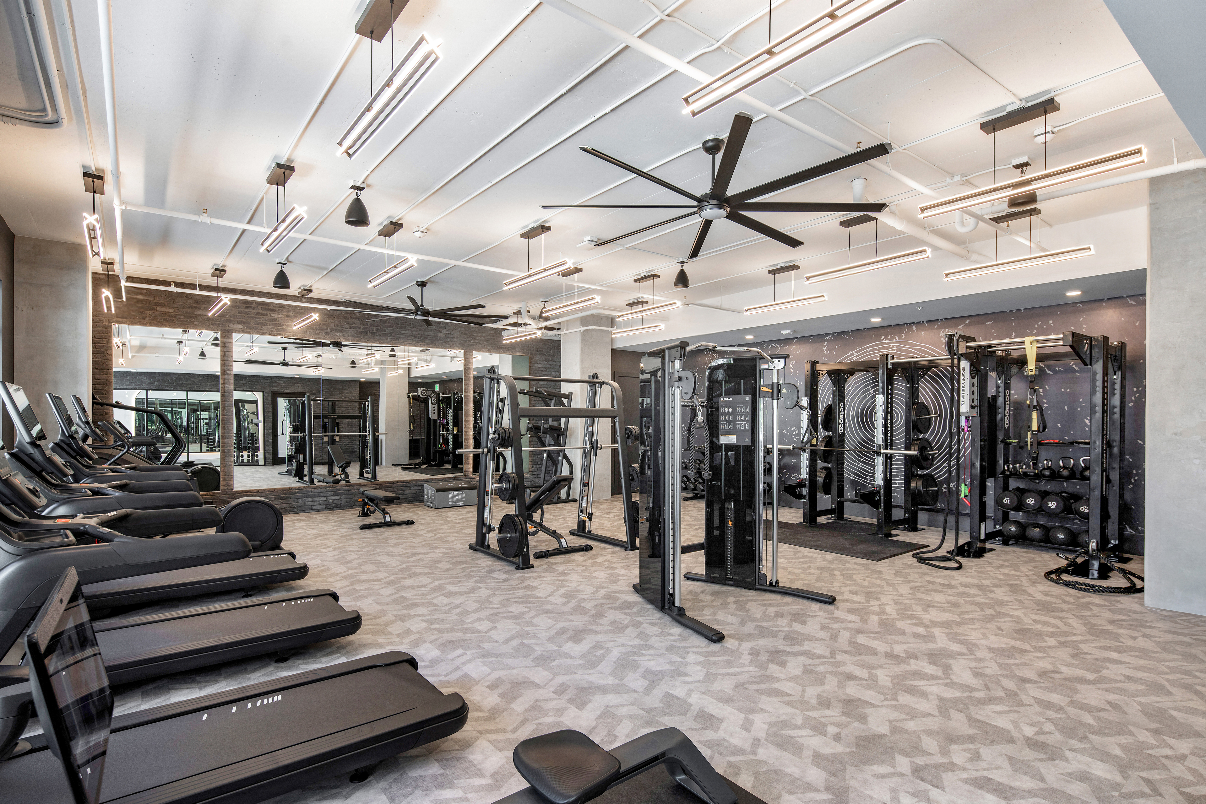 Gym at MAA Plaza Midwood luxury apartment homes in Charlotte, NC