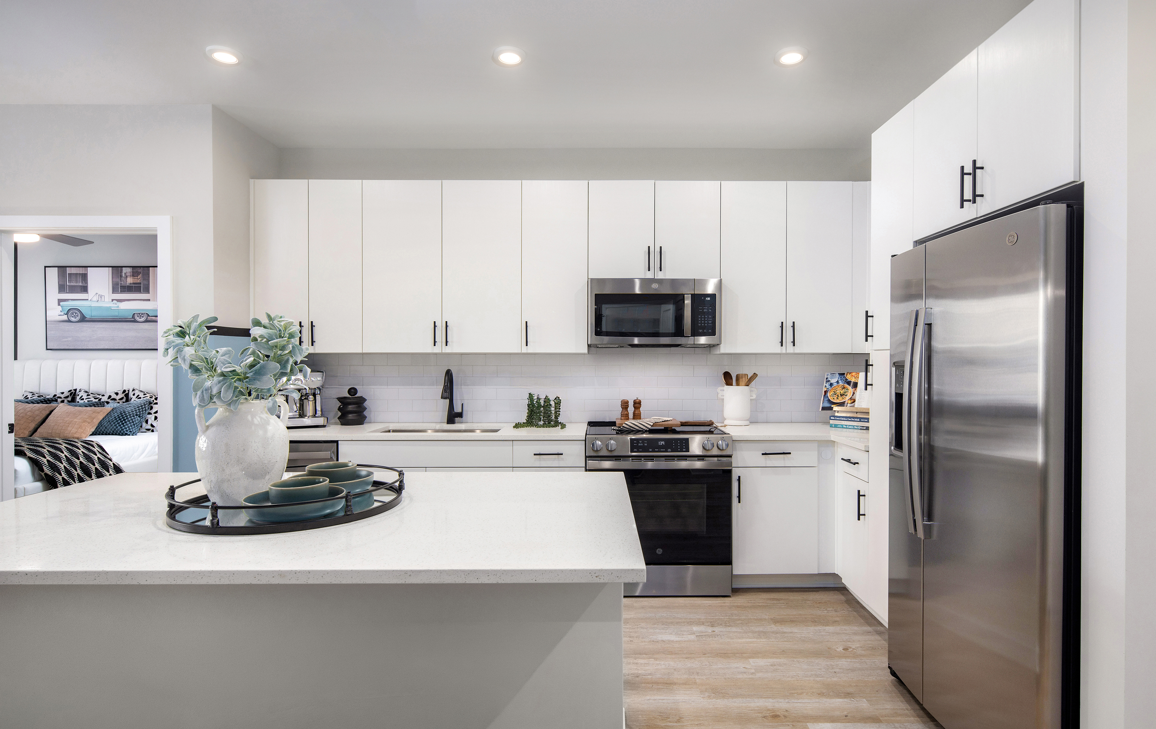 Kitchen at MAA Plaza Midwood luxury apartment homes in Charlotte, NC