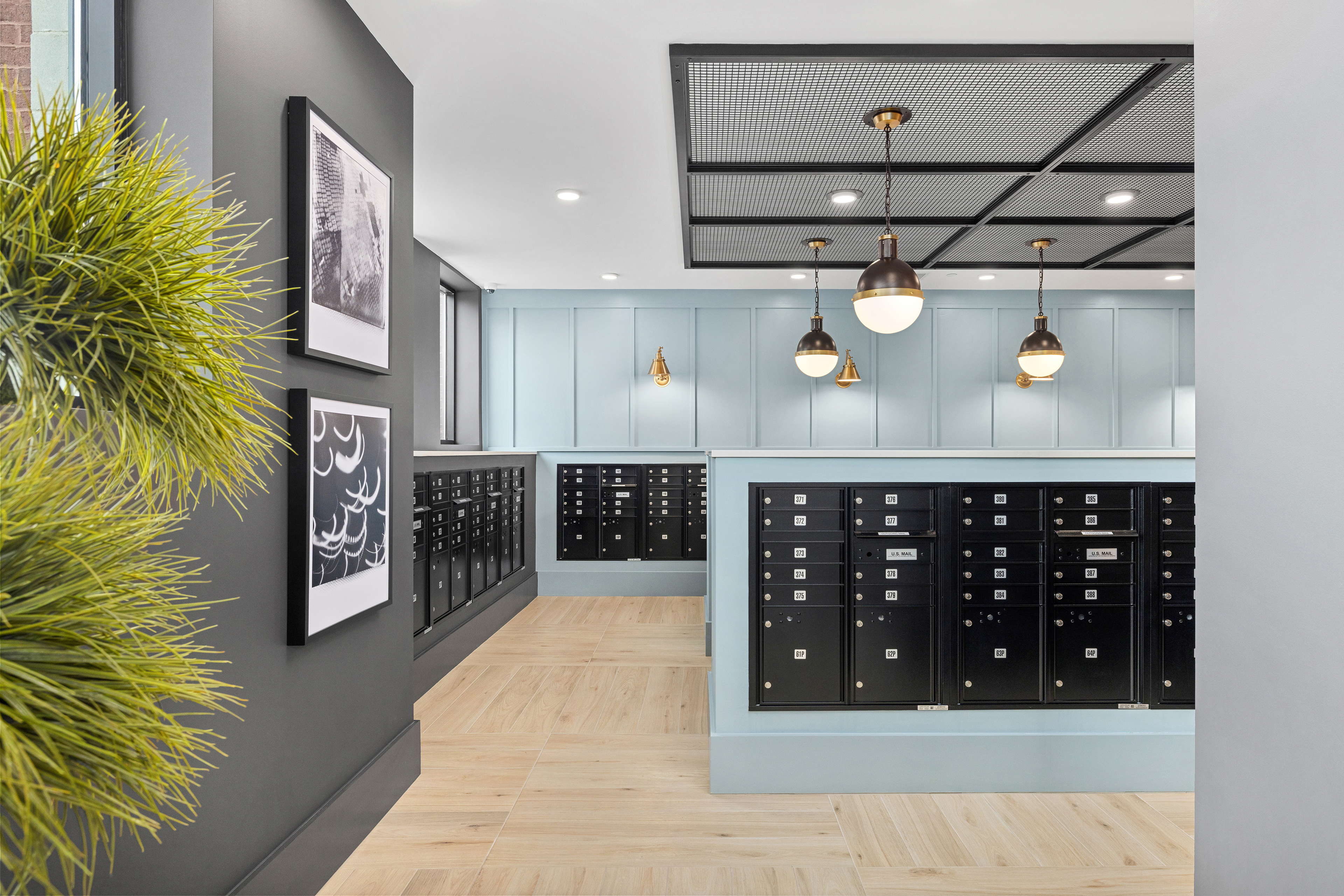 Mail room at MAA Plaza Midwood luxury apartment homes in Charlotte, NC