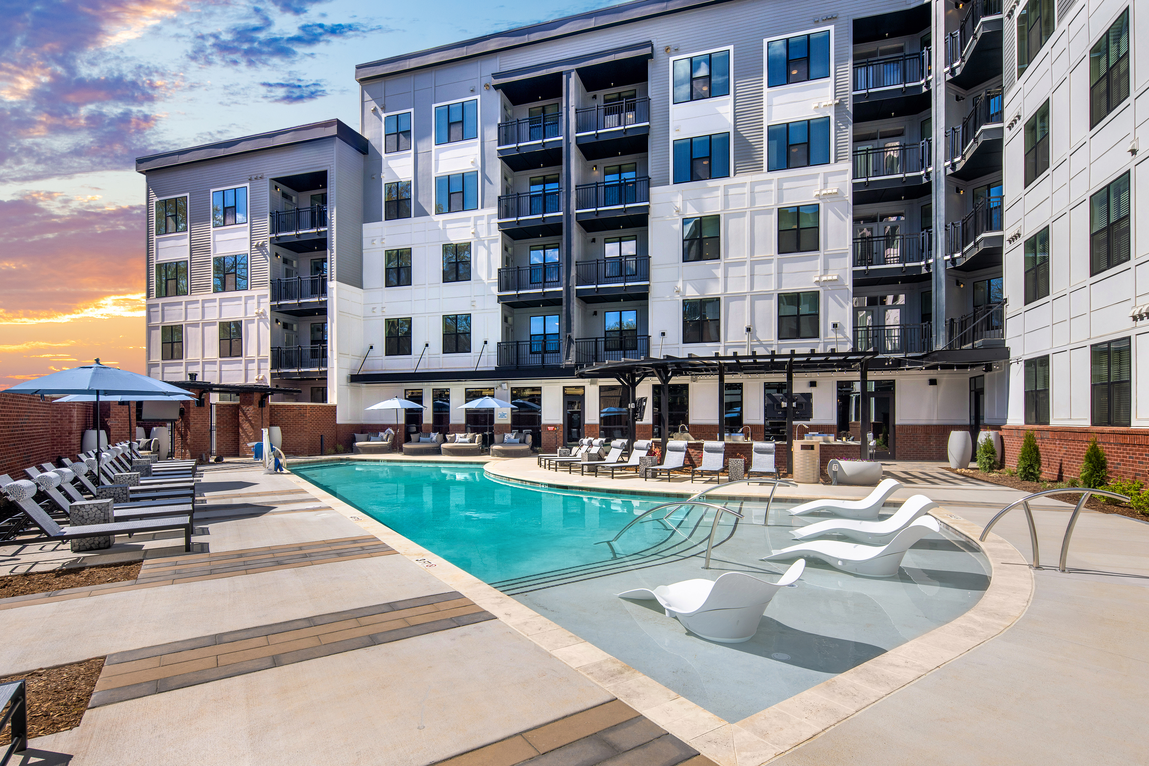 Pool at MAA Plaza Midwood luxury apartment homes in Charlotte, NC