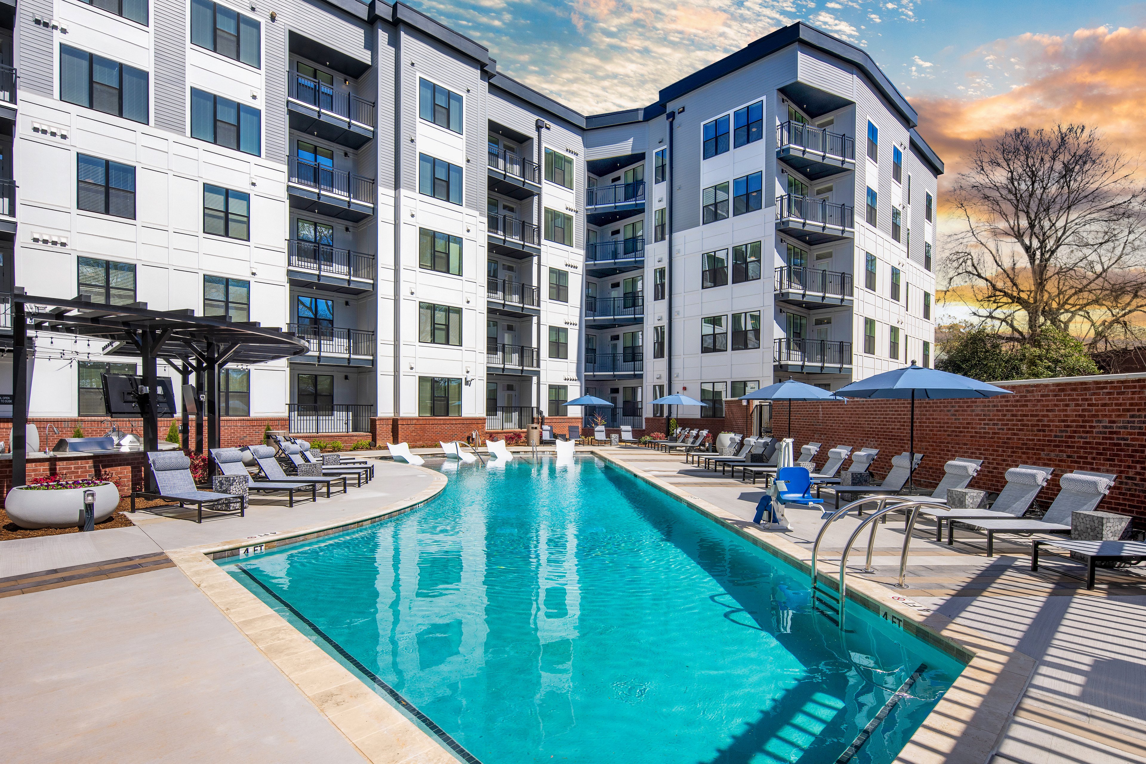 Pool at MAA Plaza Midwood luxury apartment homes in Charlotte, NC
