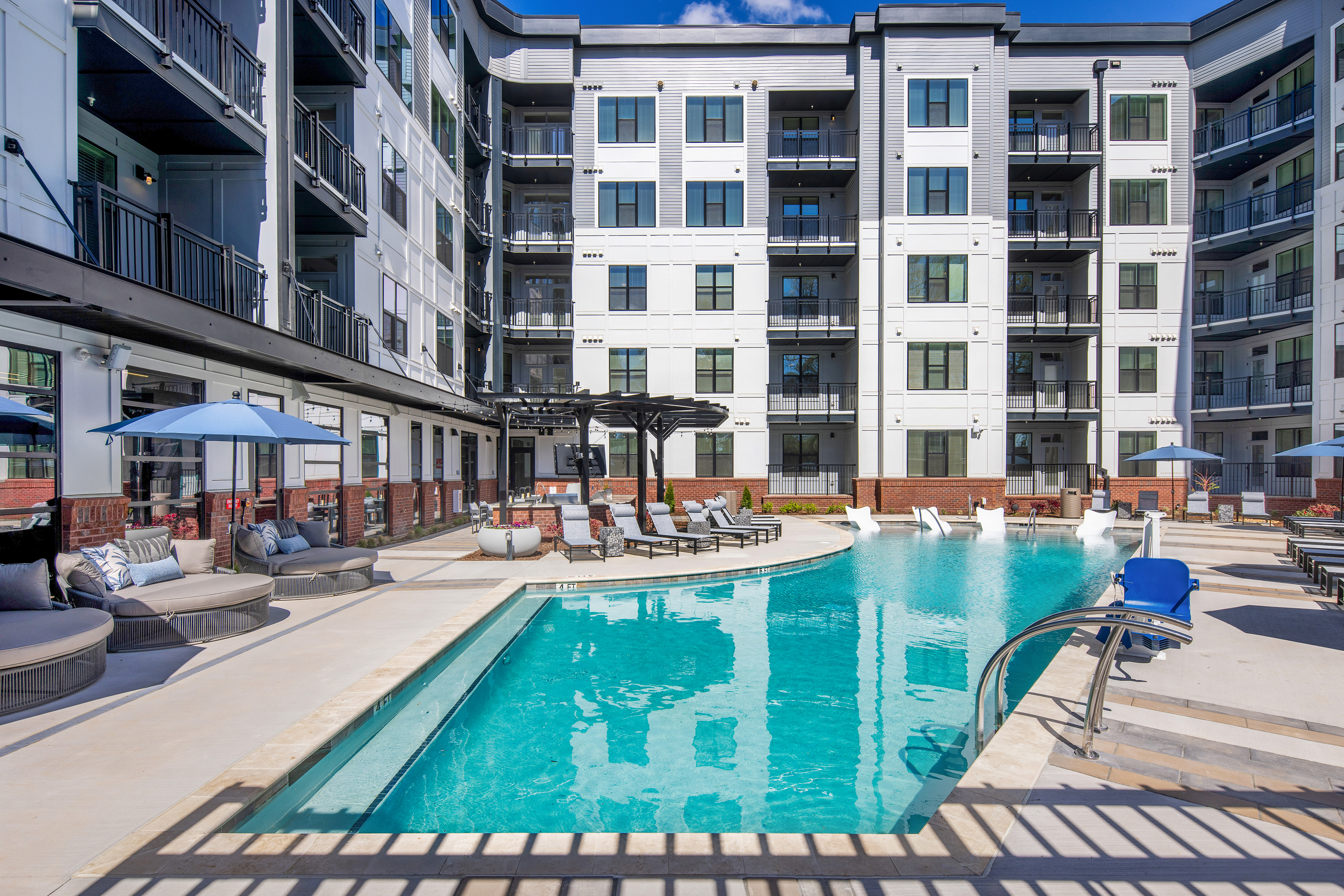 Pool at MAA Plaza Midwood luxury apartment homes in Charlotte, NC