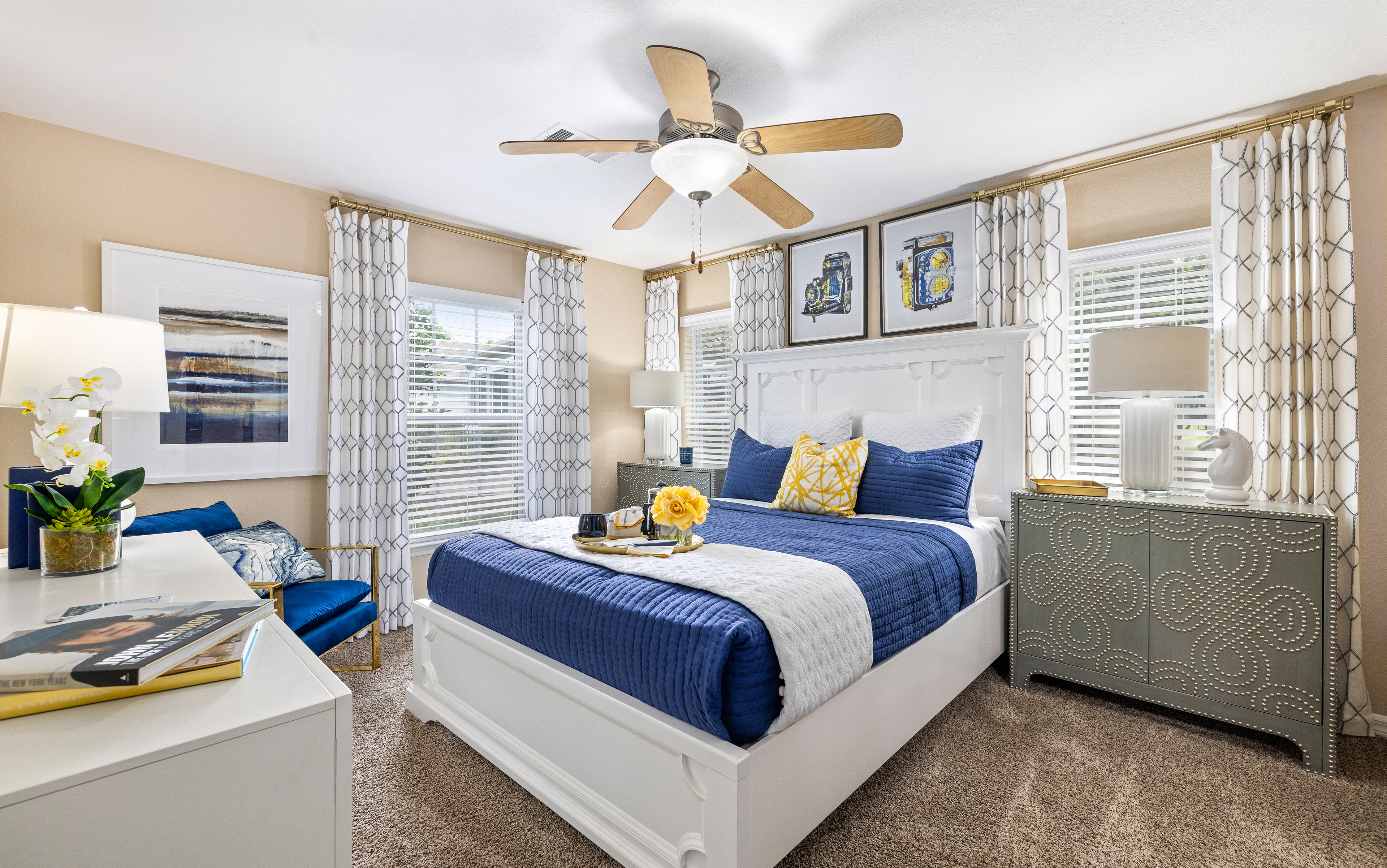 Bedroom at MAA Prosperity Creek luxury apartment homes in Charlotte, NC