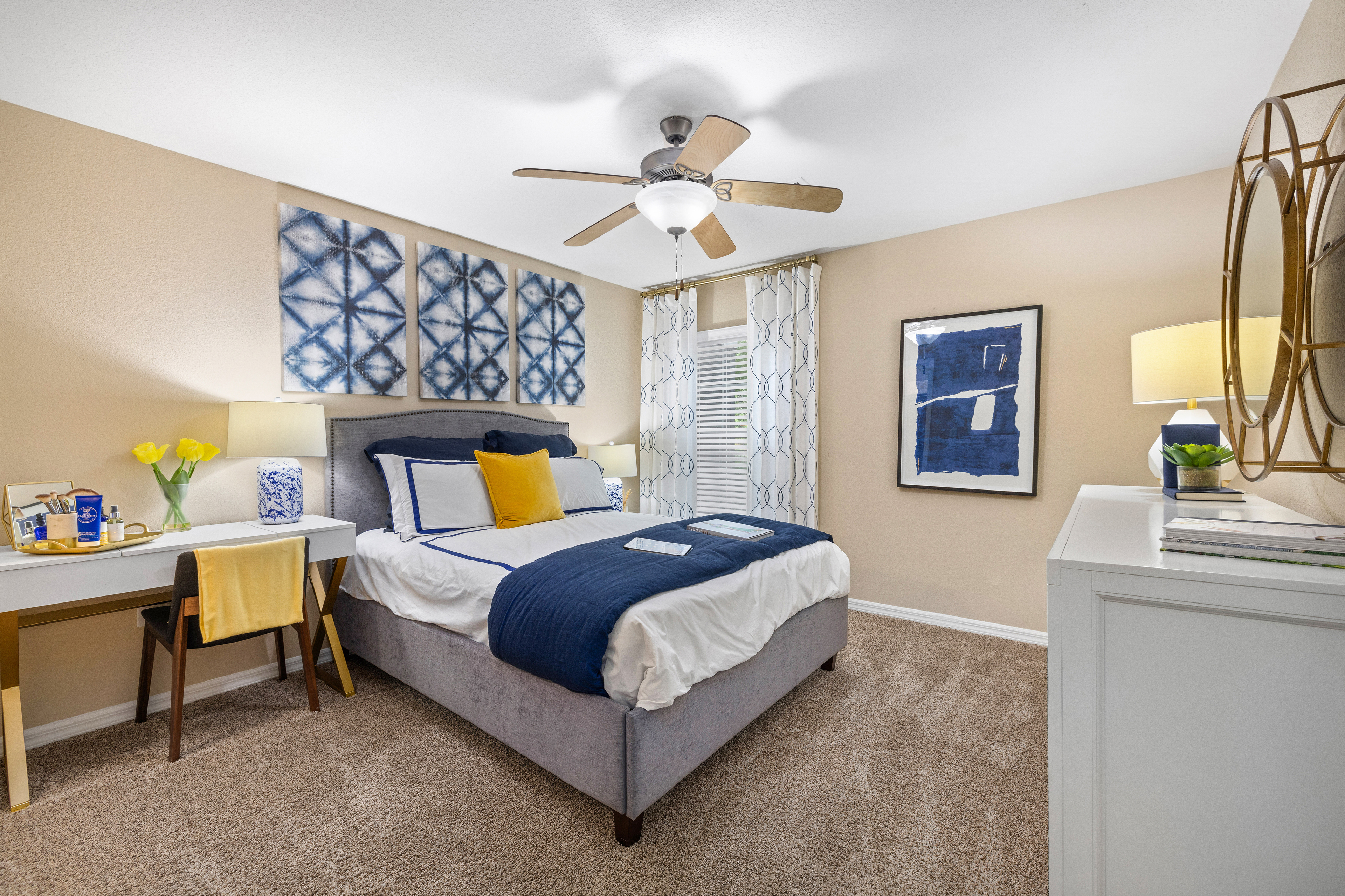 Bedroom at MAA Prosperity Creek luxury apartment homes in Charlotte, NC