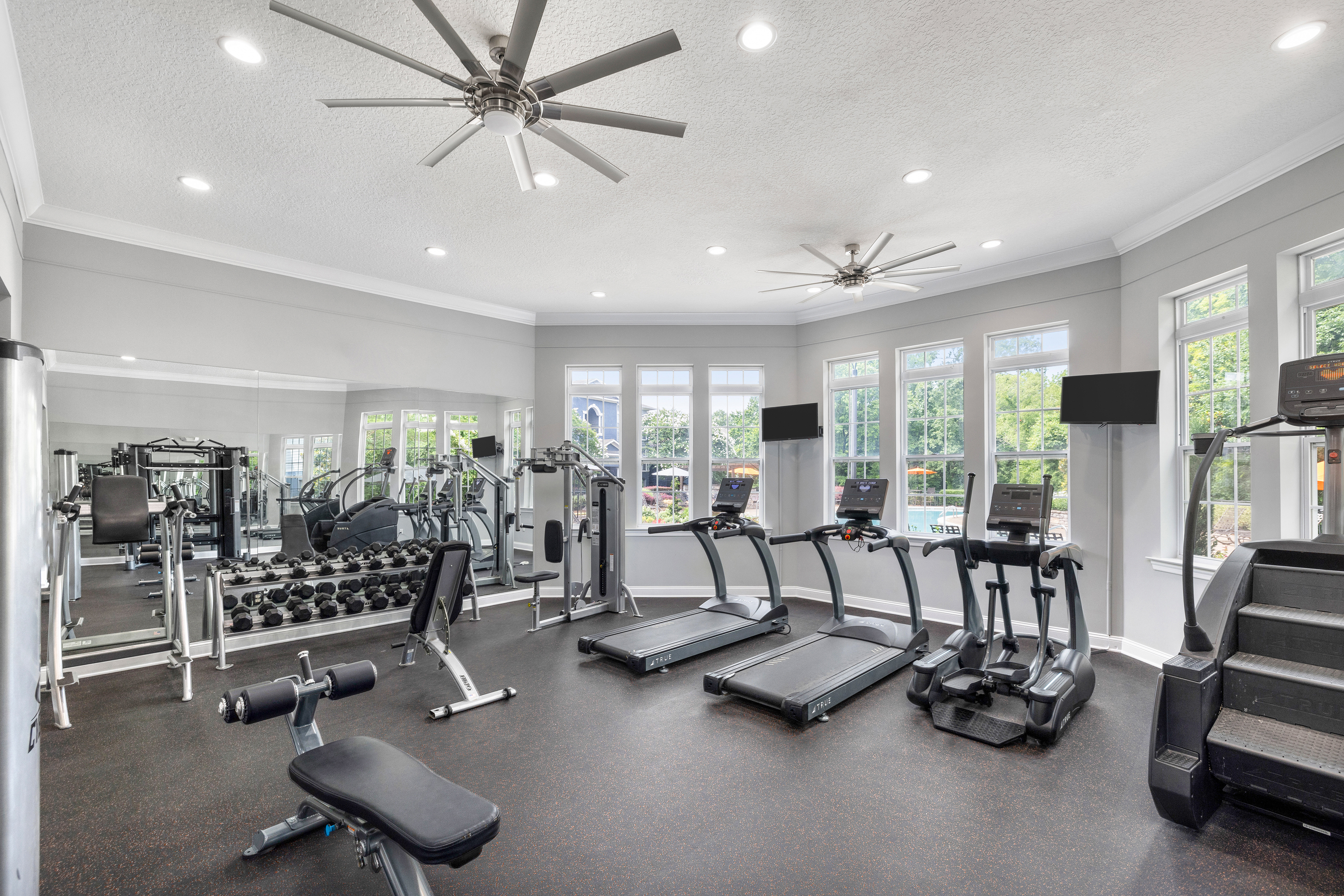 Fitness center at MAA Prosperity Creek luxury apartment homes in Charlotte, NC