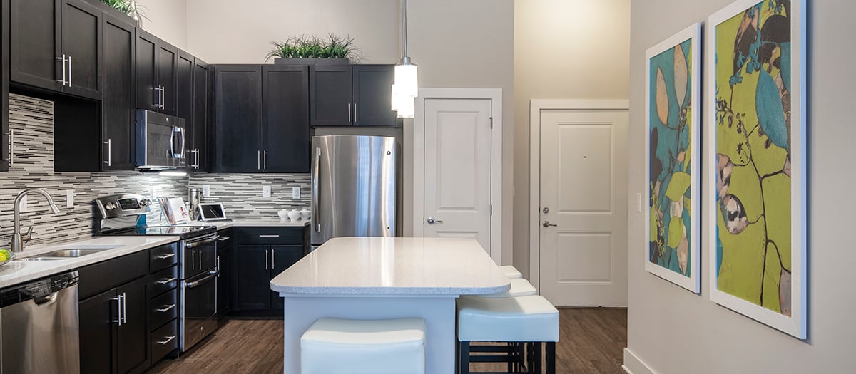 Kitchen at Colonial Reserve at South End luxury apartment homes in Charlotte, NC
