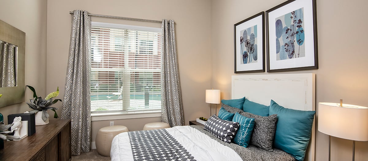 Bedroom at Colonial Reserve at South End luxury apartment homes in Charlotte, NC