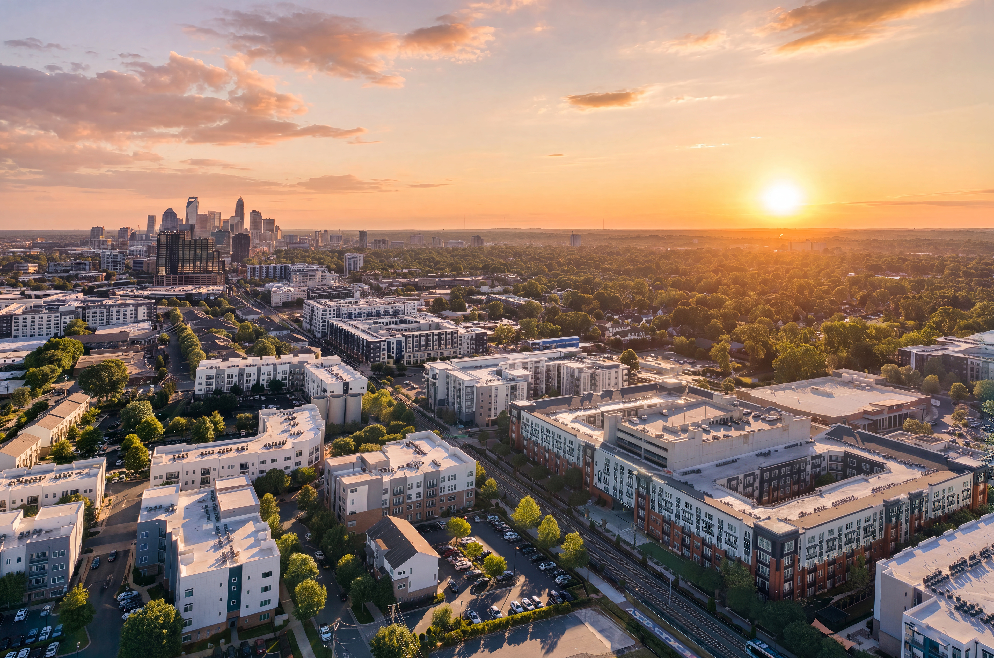 Aerial at MAA Reserve luxury apartment homes in Charlotte, NC