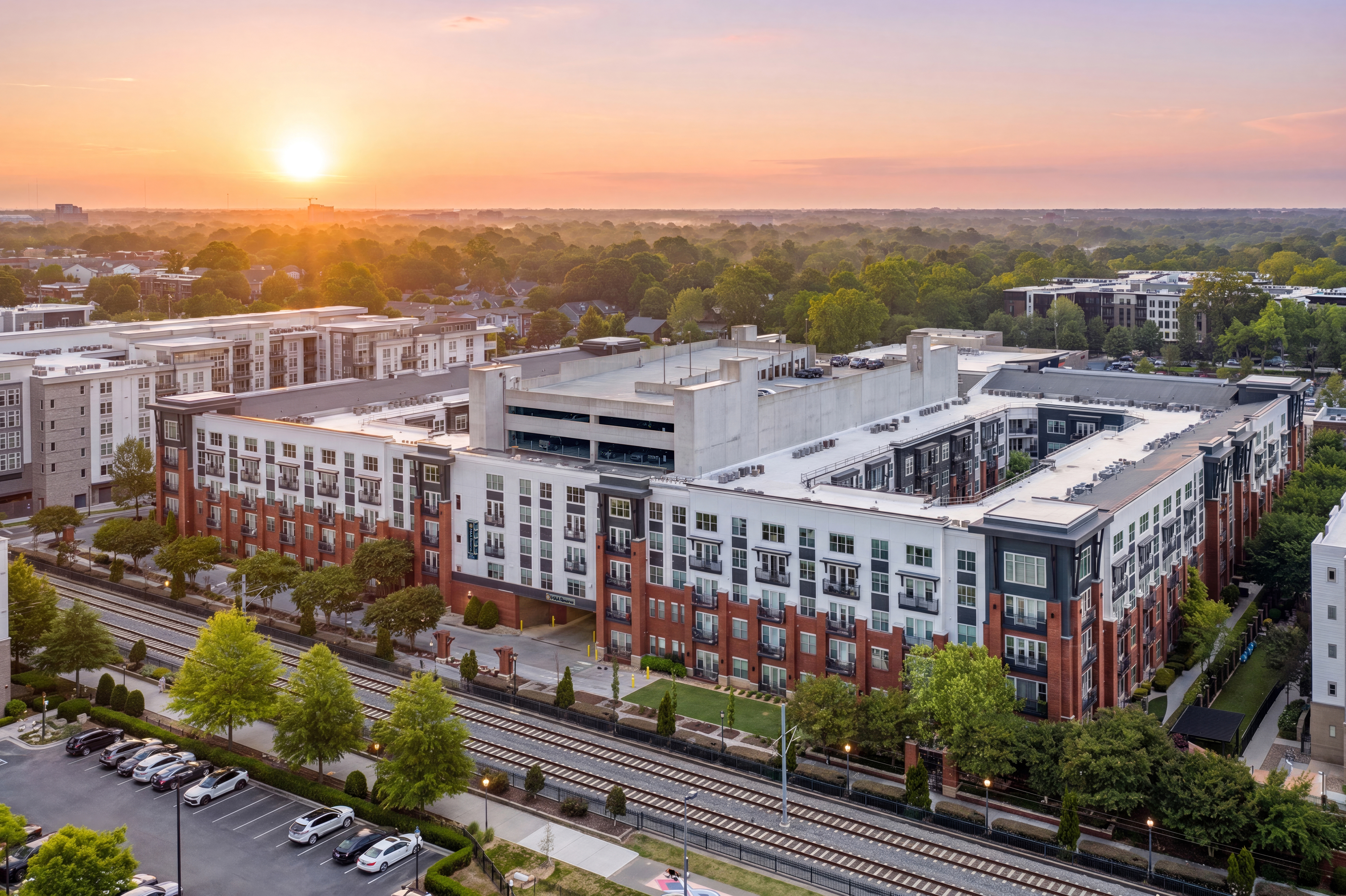 Aerial at MAA Reserve luxury apartment homes in Charlotte, NC