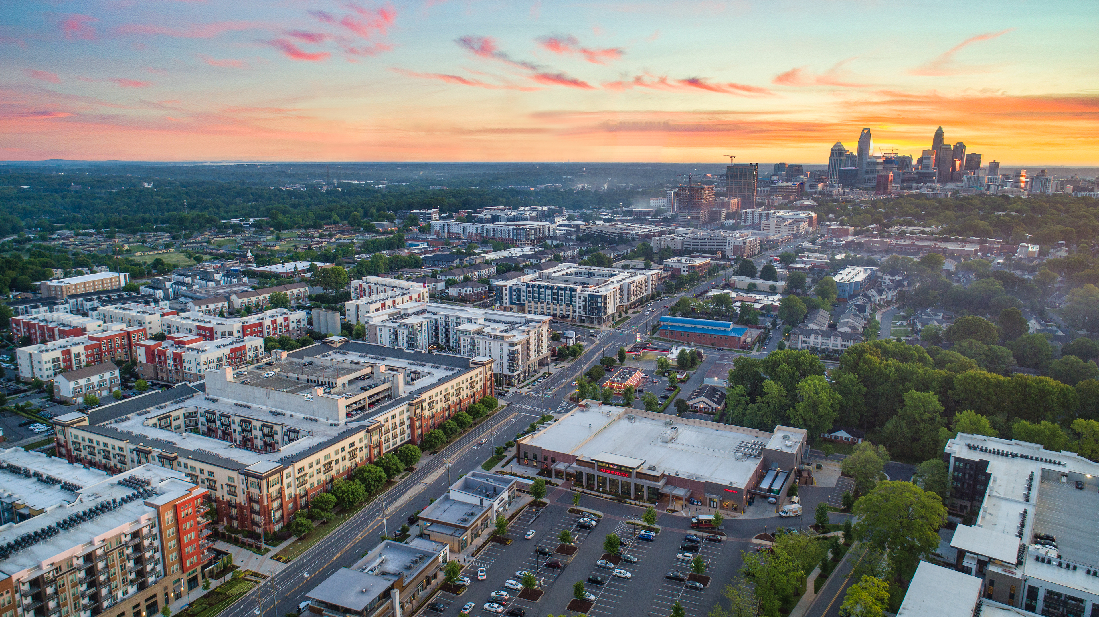City view at MAA Reserve luxury apartment homes in Charlotte, NC