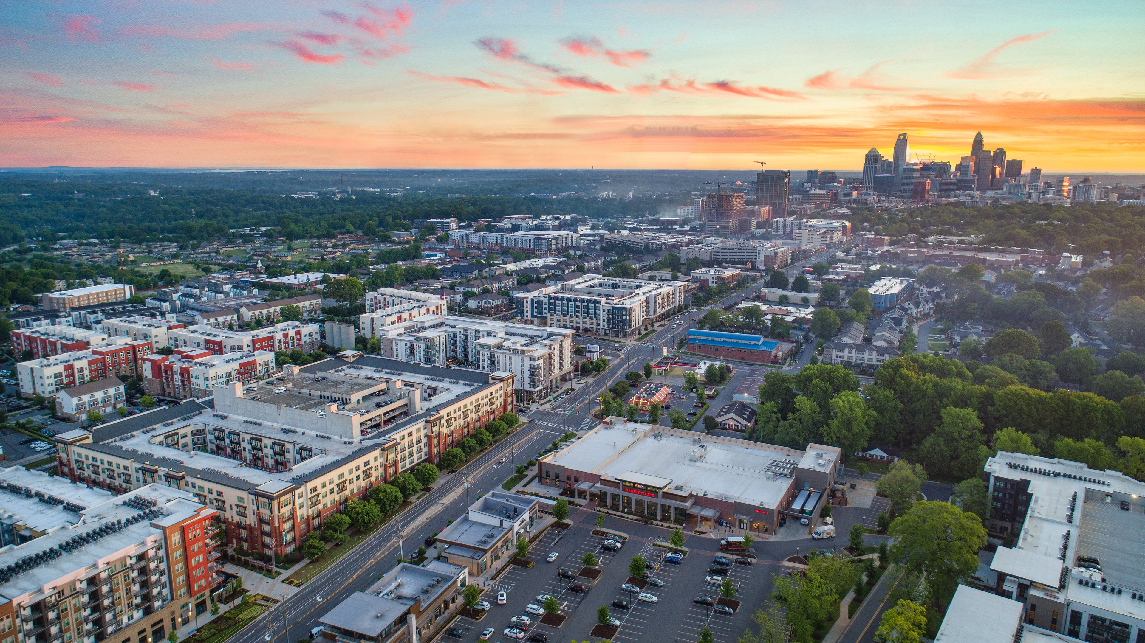 City view at MAA Reserve luxury apartment homes in Charlotte, NC
