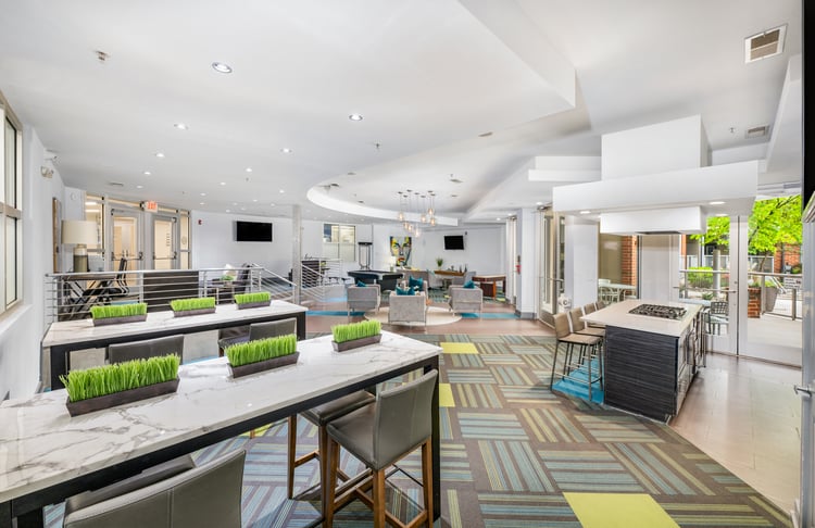 Clubhouse at MAA South Line luxury apartment homes in Charlotte, NC