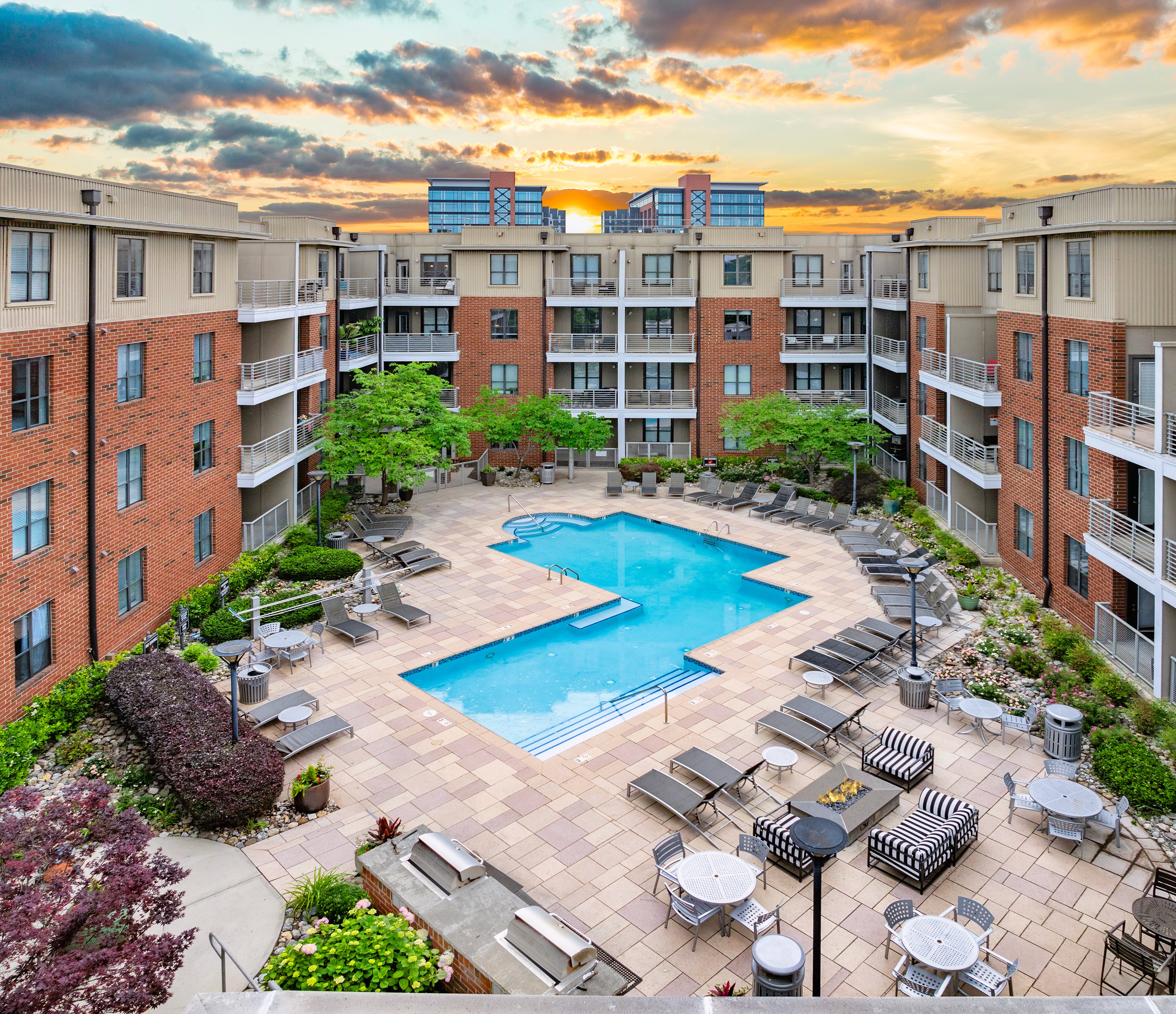 Pool at MAA South Line luxury apartment homes in Charlotte, NC