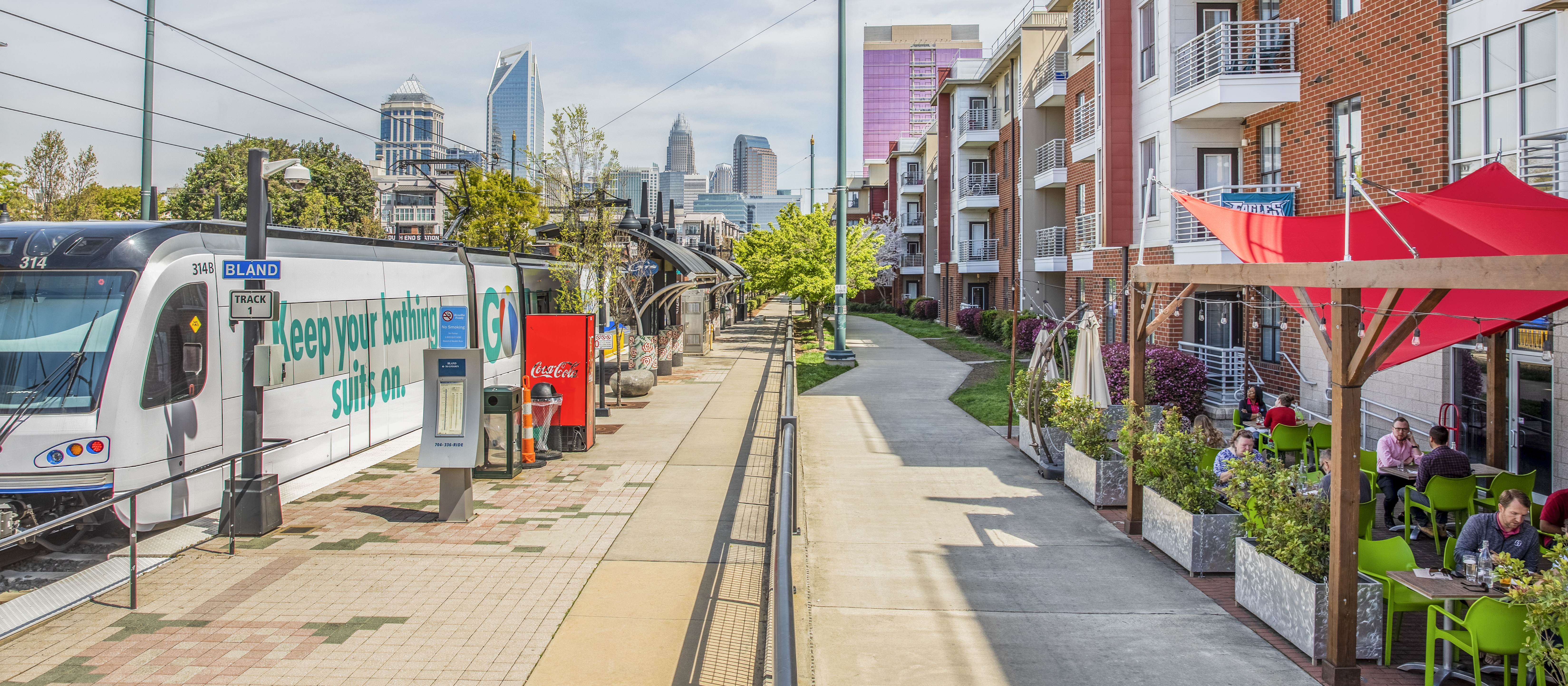 Light Rail at MAA South Line luxury apartment homes in Charlotte, NC