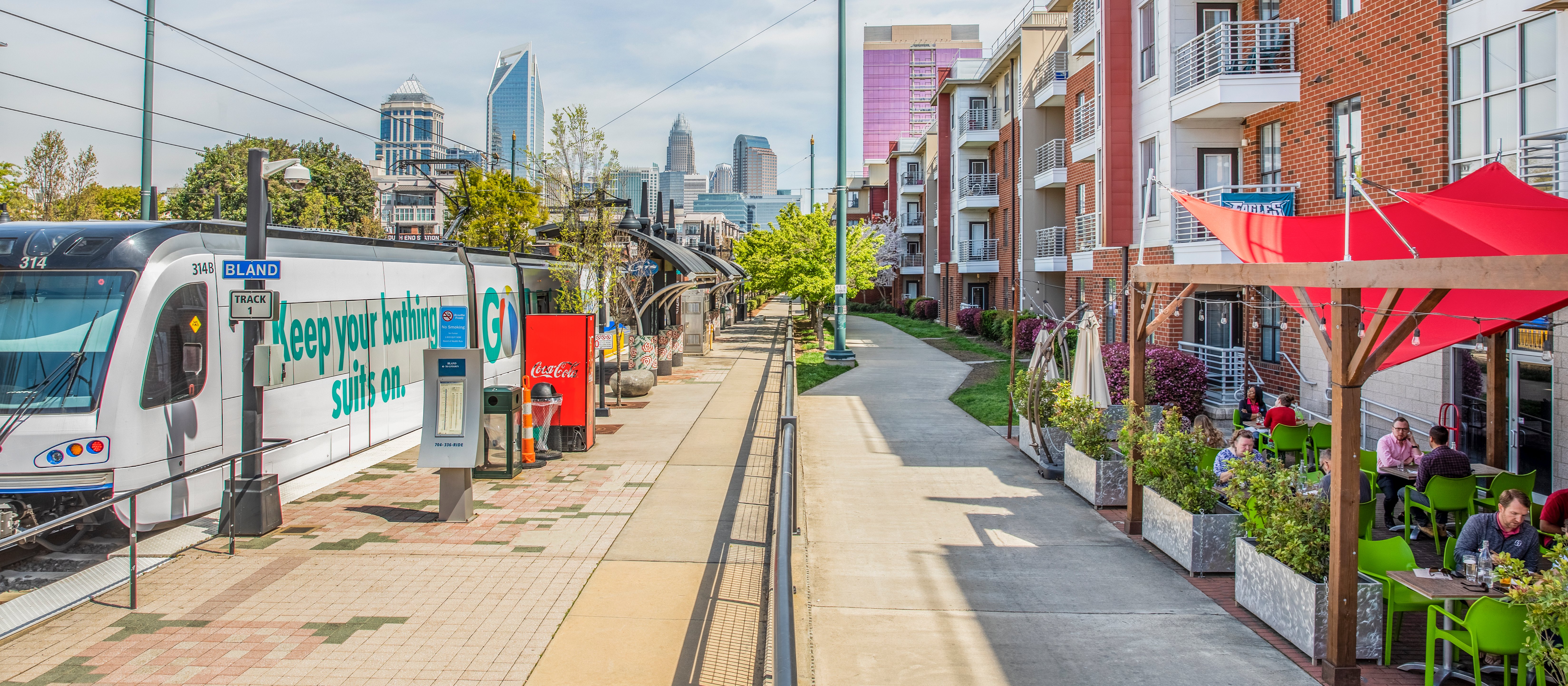 Light Rail at MAA South Line luxury apartment homes in Charlotte, NC