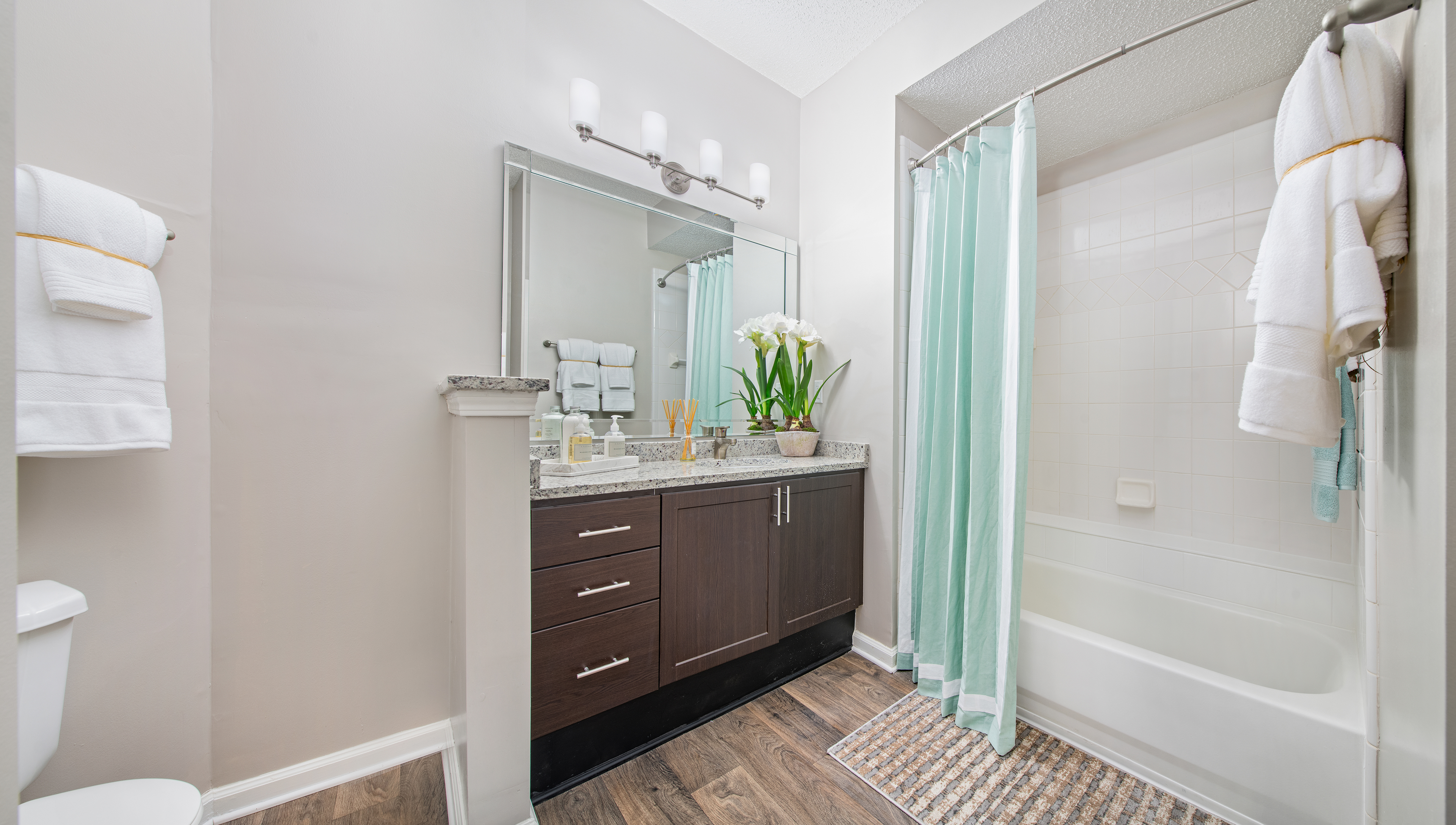 Bathroom at MAA South Park luxury apartment homes in Charlotte, NC