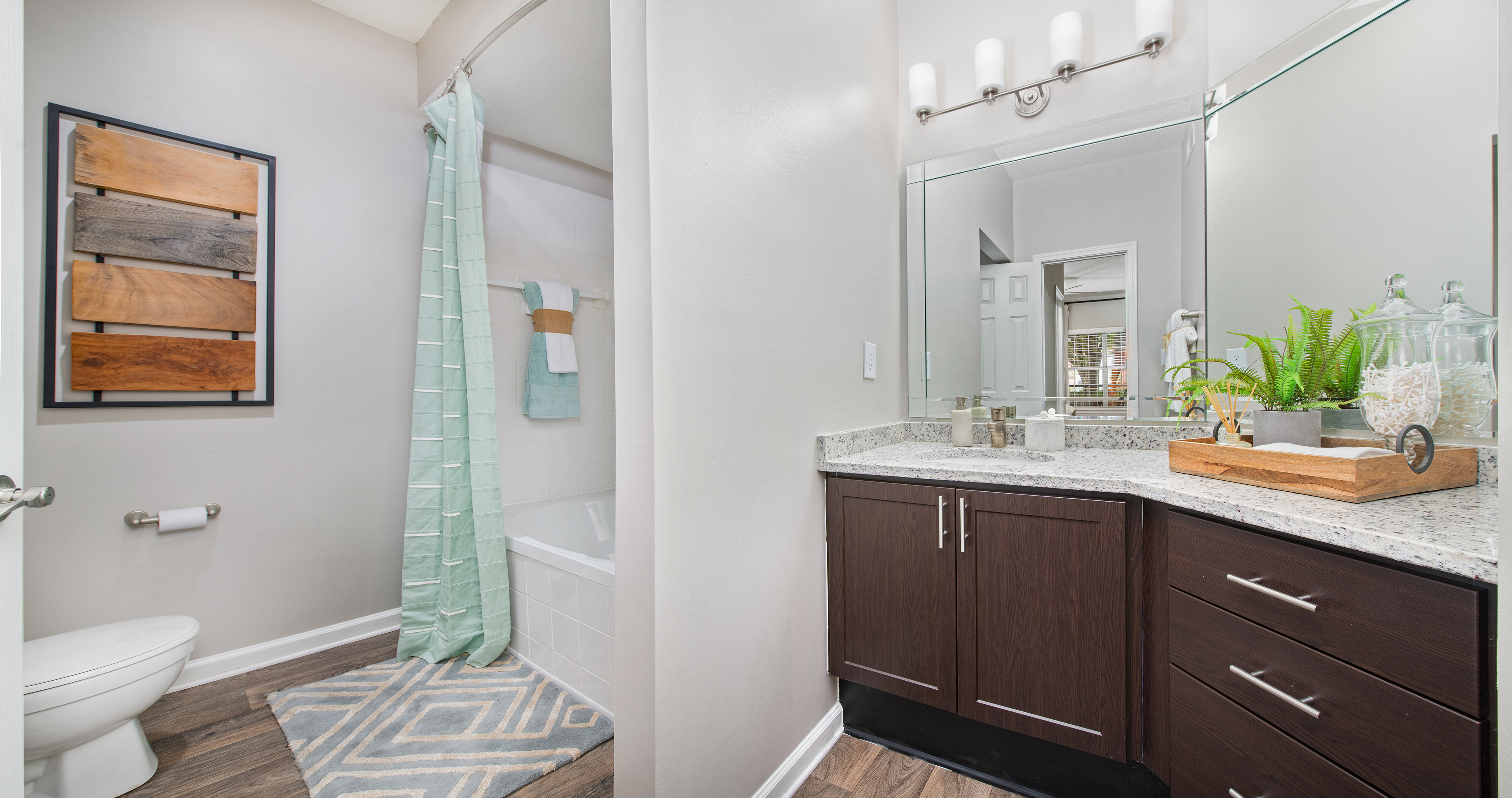 Bathroom at MAA South Park luxury apartment homes in Charlotte, NC