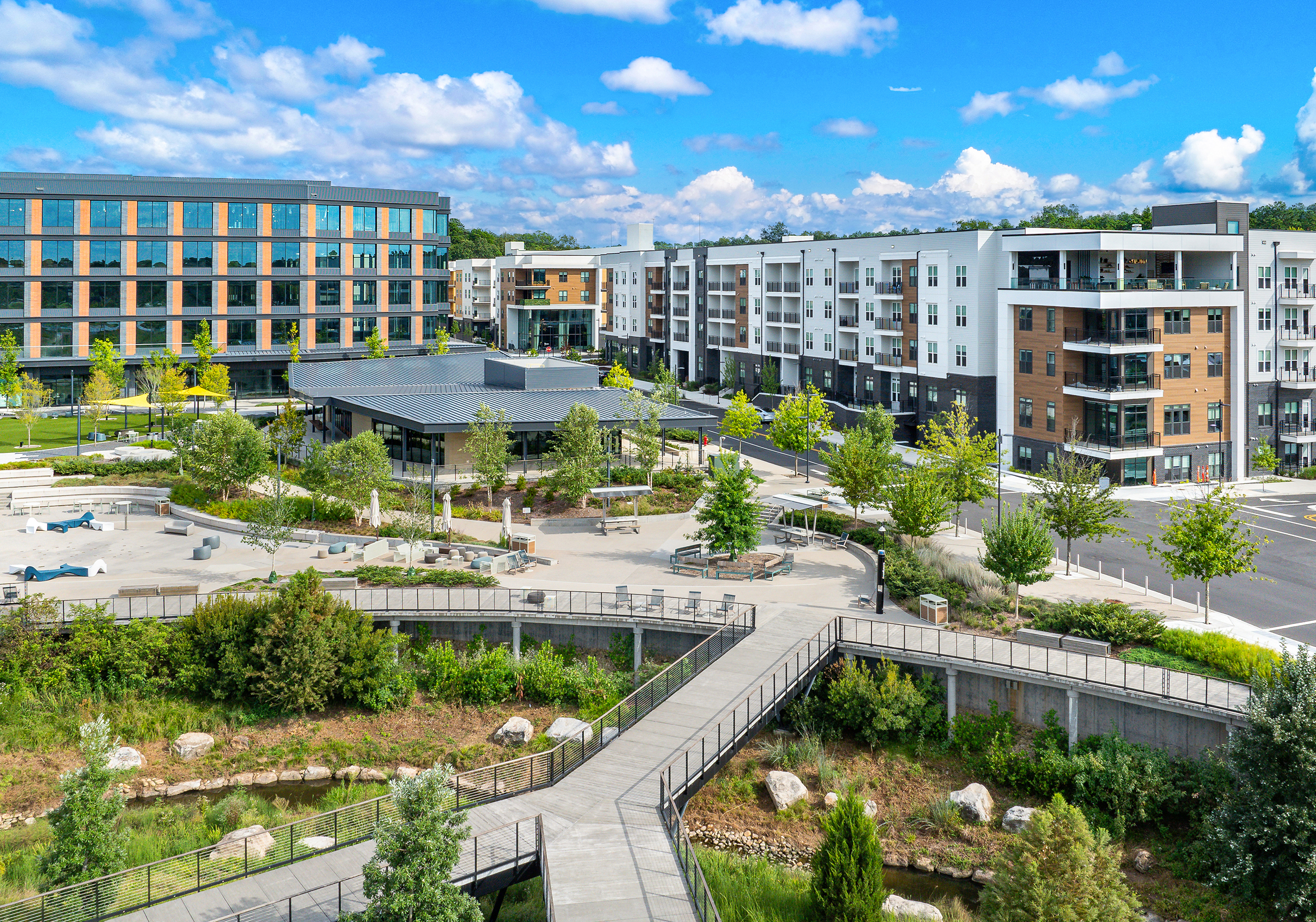 Burdens creek at MAA Nixie luxury apartment homes in Durham, NC