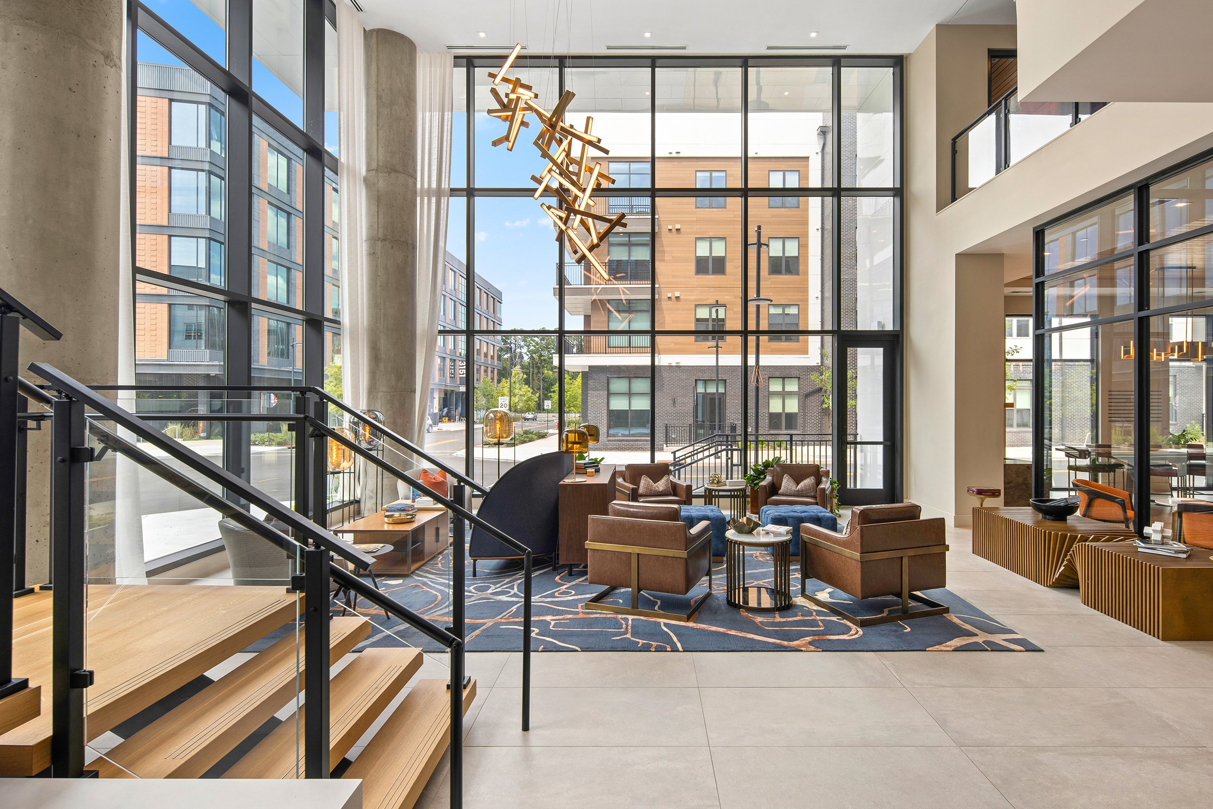 Innovation lounge at MAA Nixie luxury apartment homes in Durham, NC