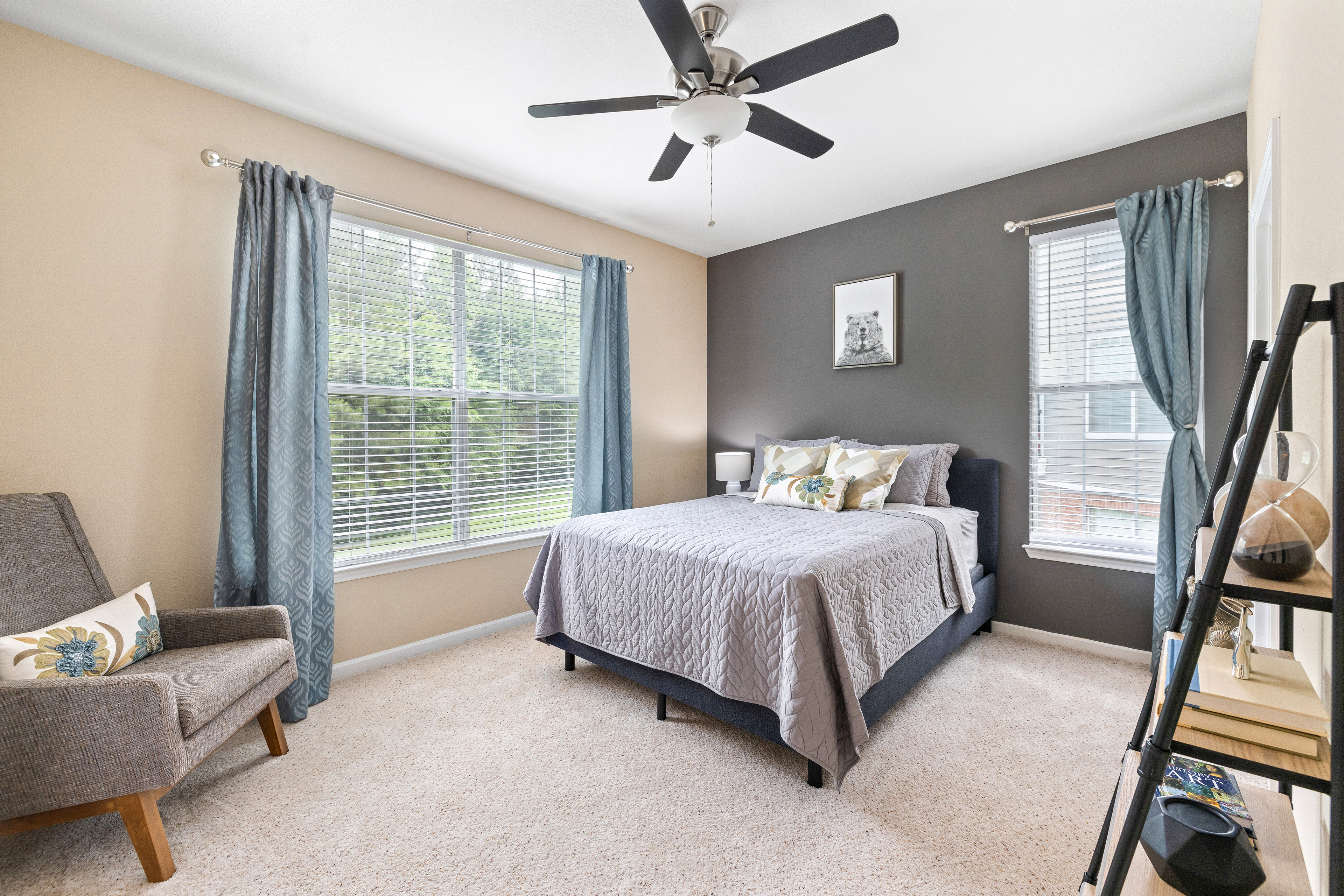 Bedroom and MAA Patterson luxury apartment homes in Durham, NC