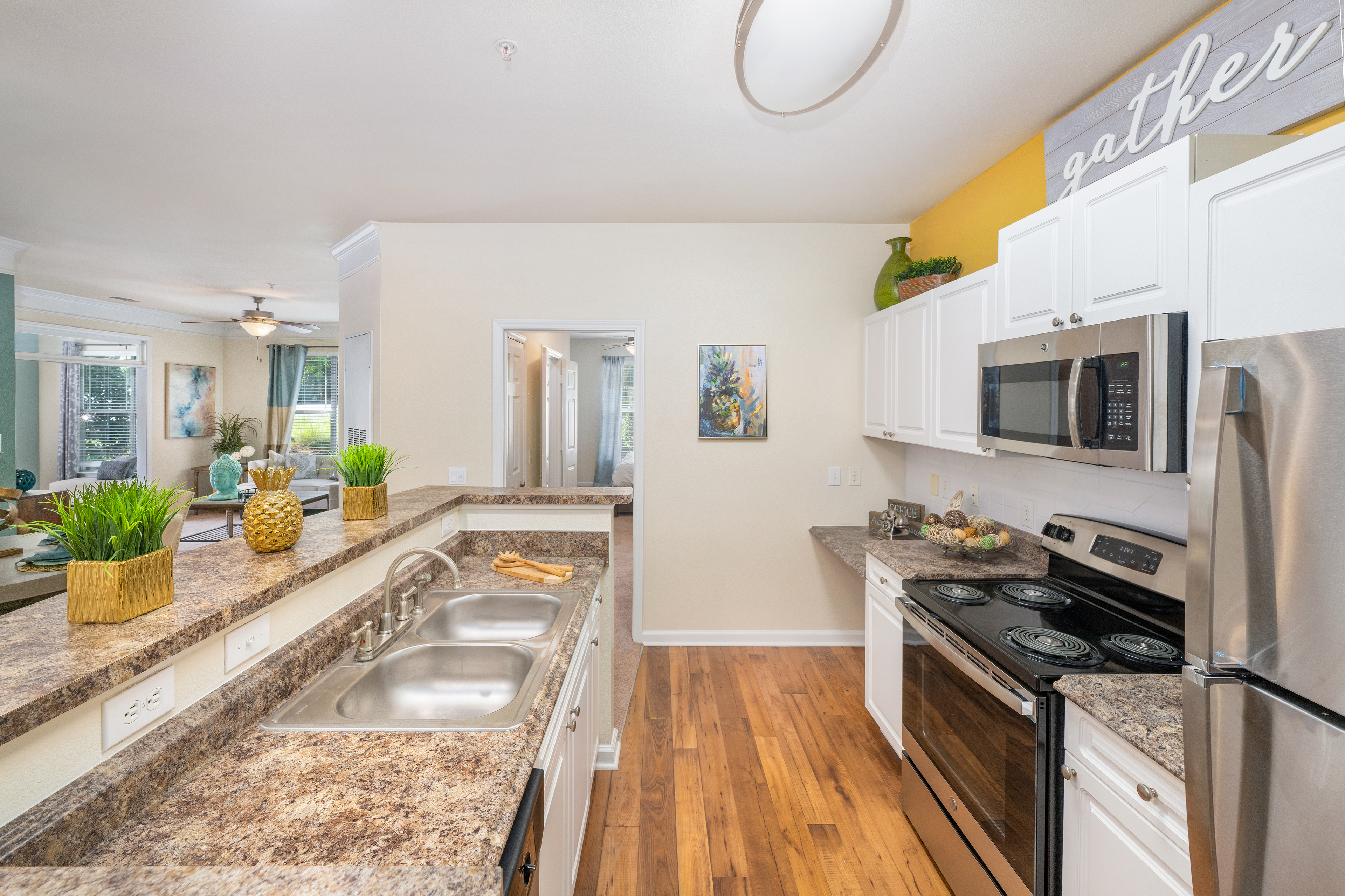 Kitchen at MAA Research park luxury apartment homes in Durham, NC