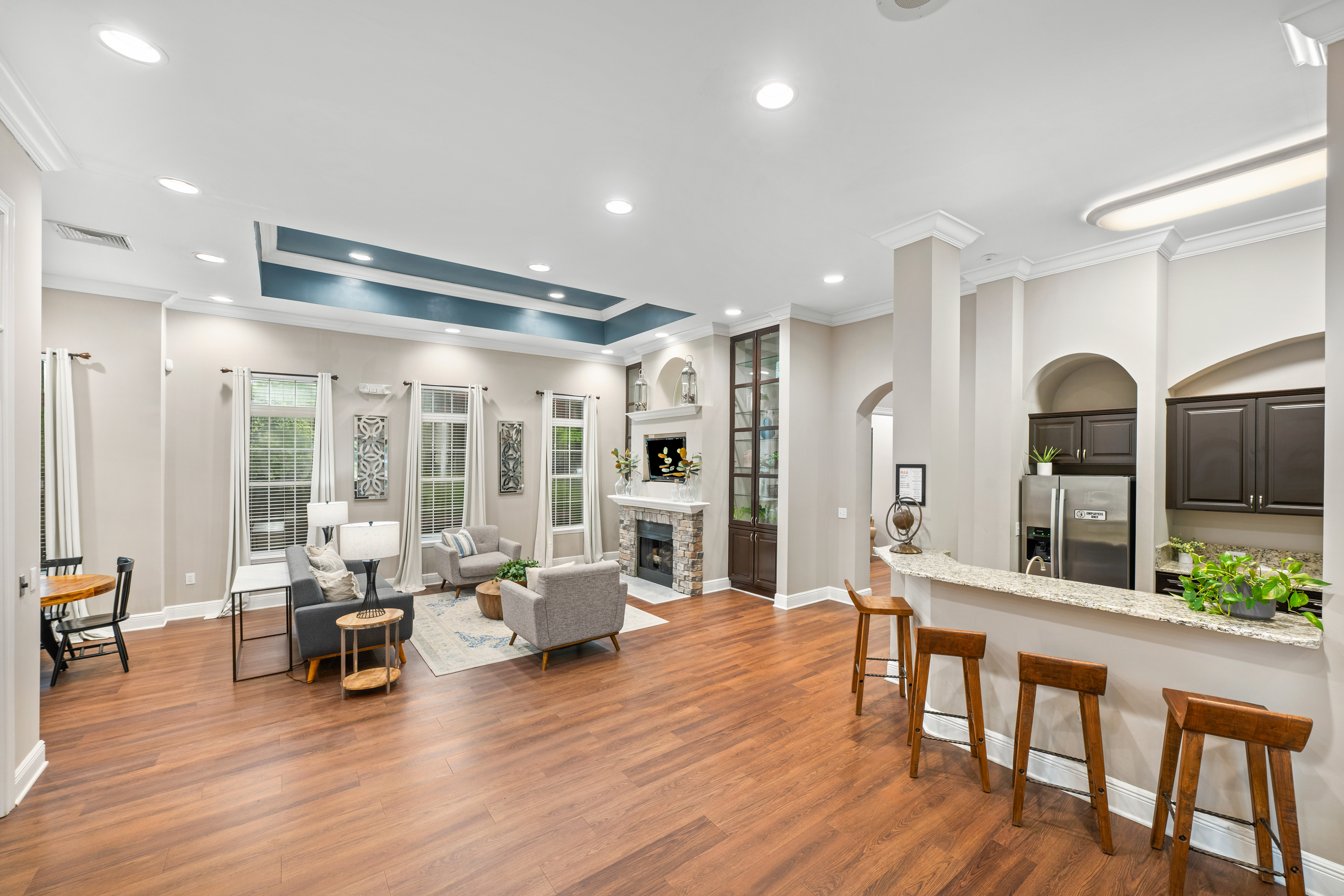 Lounge at MAA Arringdon luxury apartment homes in Morrisville, NC